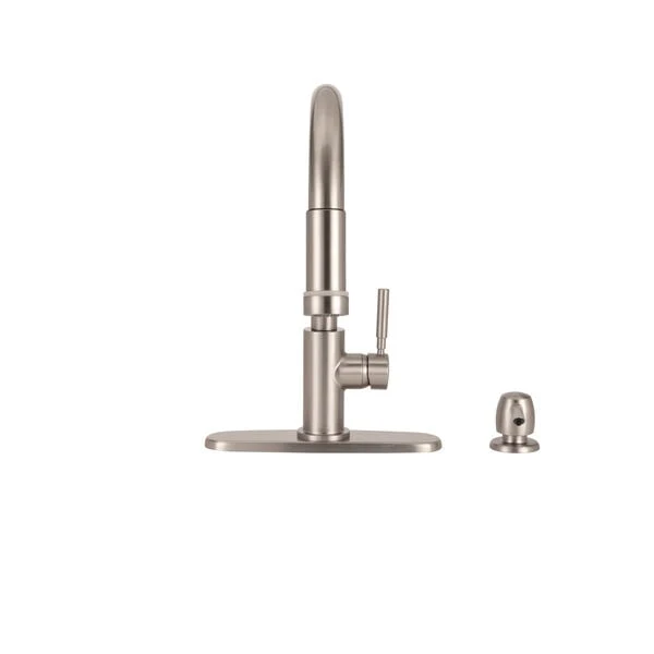 Delta Trask with TempSense Stainless 1-Handle Pull-Down Kitchen Faucet with Soap Dispenser, Deck Plate Included - Image 3