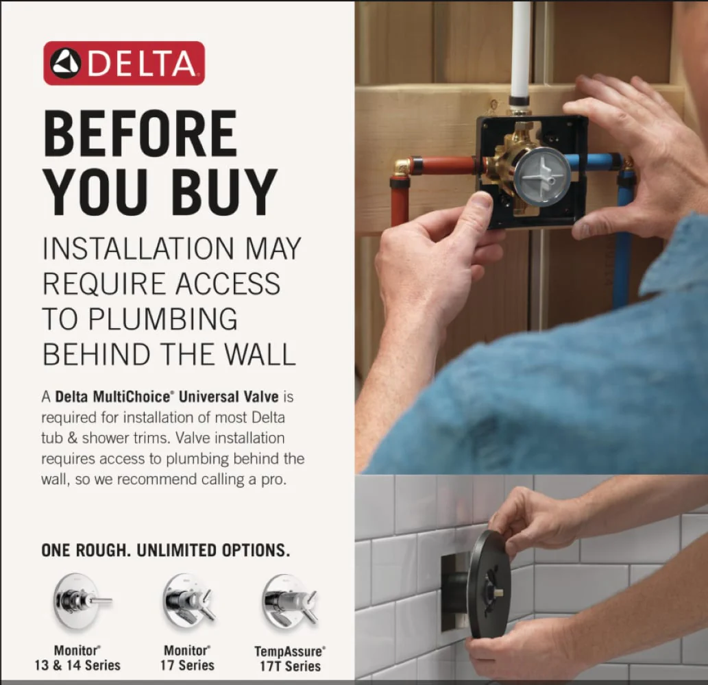 Delta Trinsic 0.5-in ID Matte Black Bathtub/Shower Escutcheon Trim Ring, 6.5-in Dia - Image 4