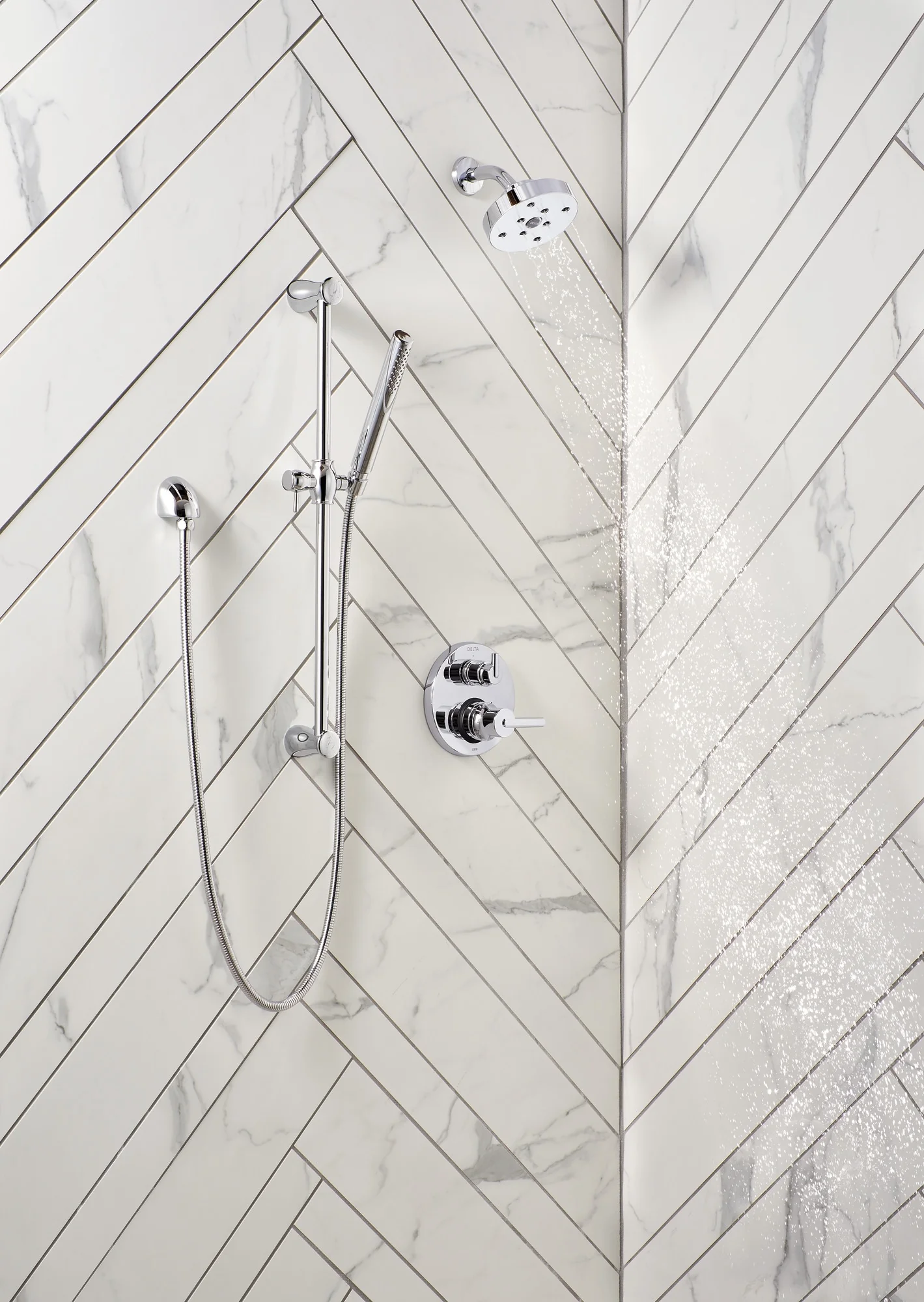 Delta Trinsic 0.5-in Stainless Steel Bathtub/Shower Diverter Trim, 3.688-in Length - Image 2