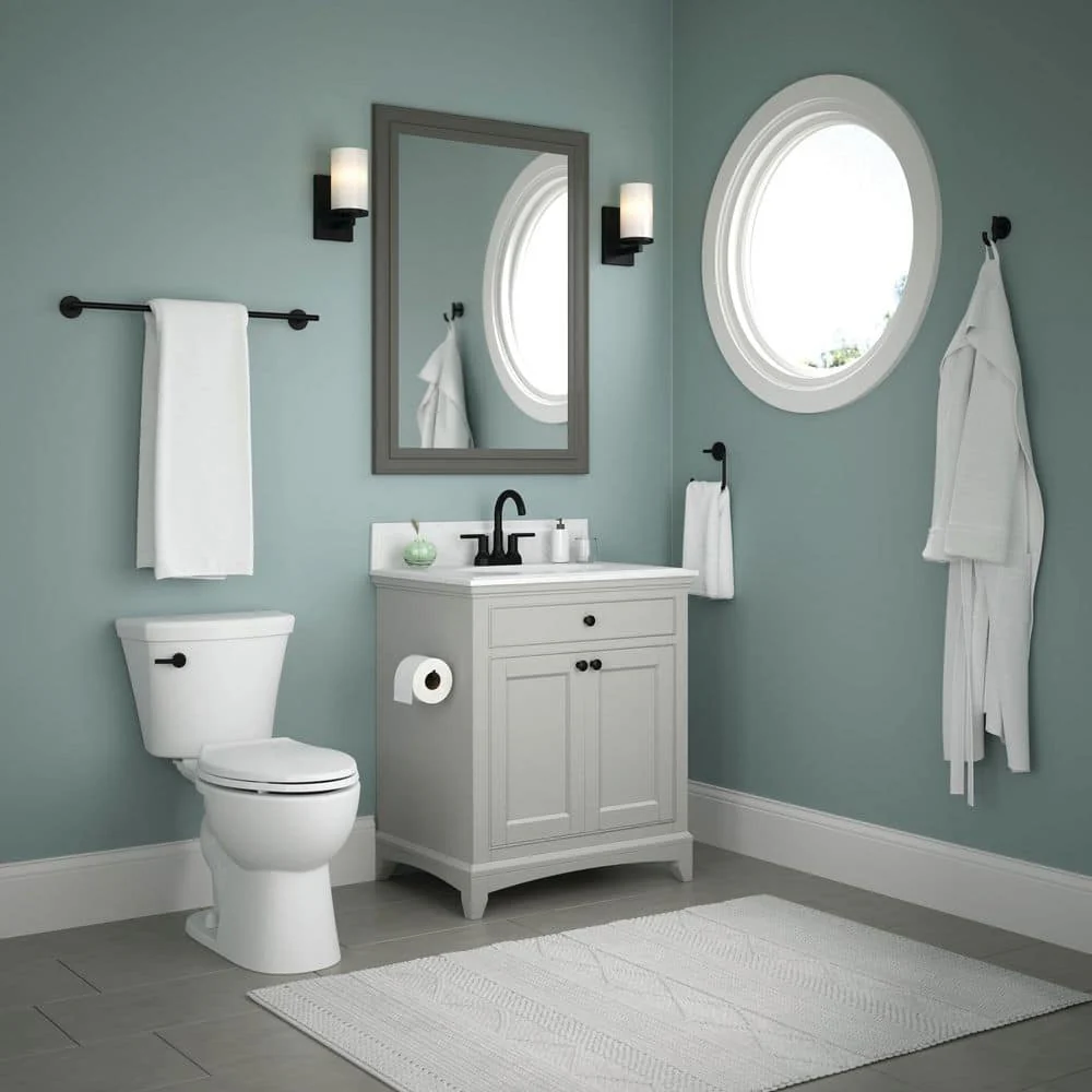 Delta Trinsic 24-in Double Matte Black Wall-Mount Towel Bar - Image 5