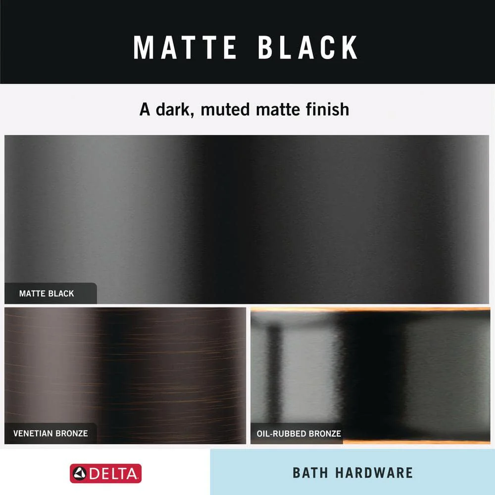 Delta Trinsic 24-in Double Matte Black Wall-Mount Towel Bar - Image 6