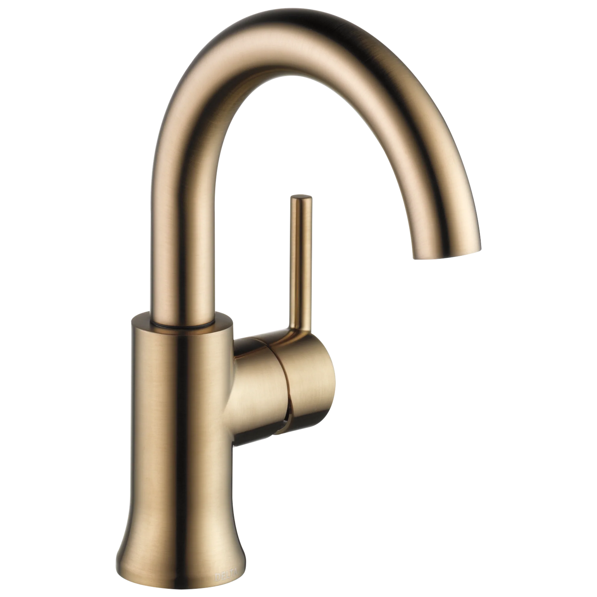 Delta Trinsic Champagne Bronze 1-Handle Single Hole WaterSense Bathroom Sink Faucet with Drain