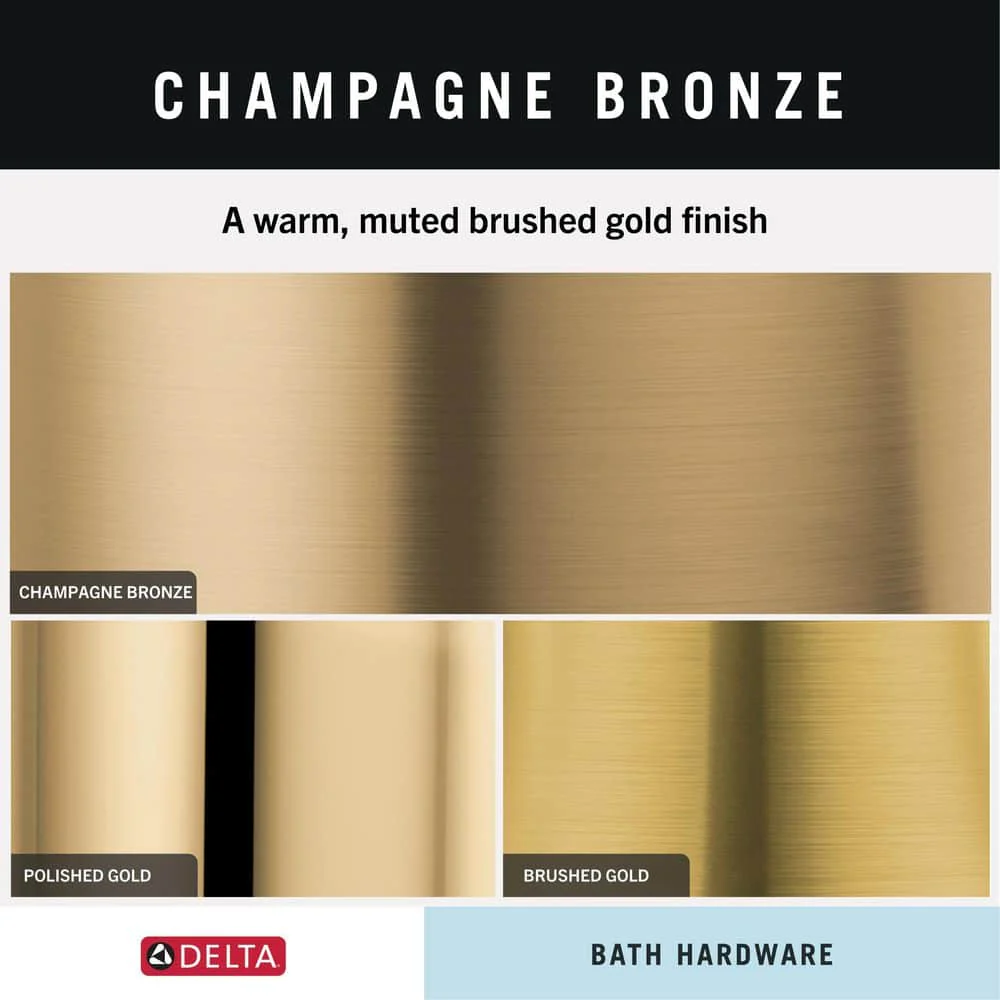 Delta Trinsic Champagne Bronze Wall-Mount Open Towel Ring, 5.68 x 6.40 in. - Image 8