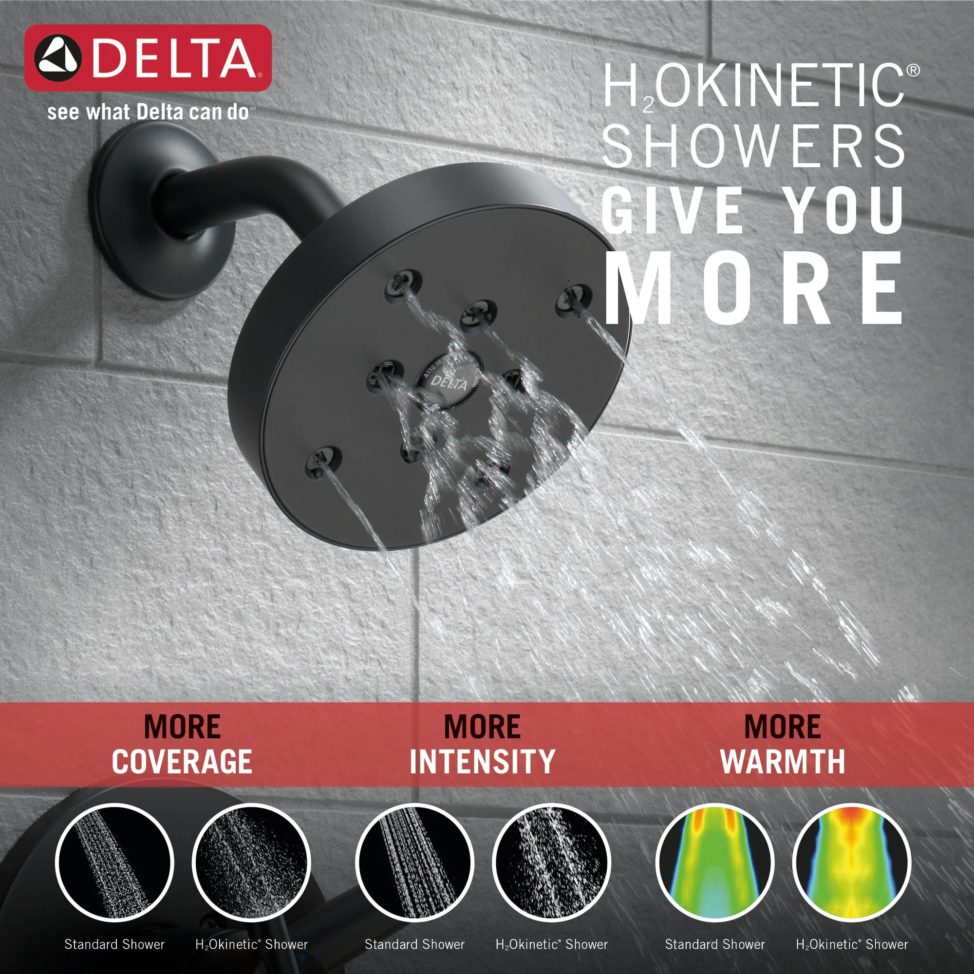 Delta Trinsic Matte Black 1-Handle Shower Faucet - Image 5