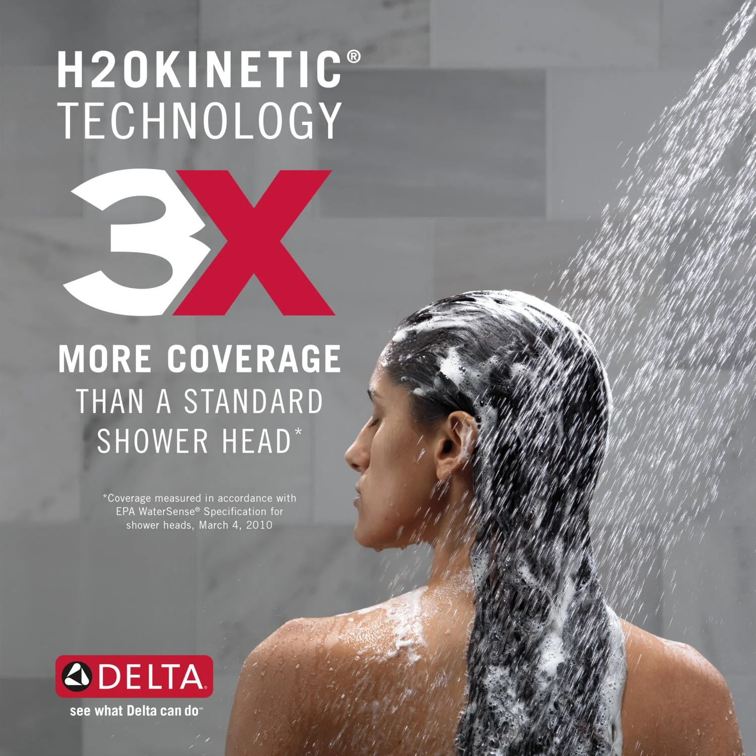 Delta Trinsic Matte Black 1-Handle Shower Faucet, H2Okinetic, Trim Kit Only - Image 3