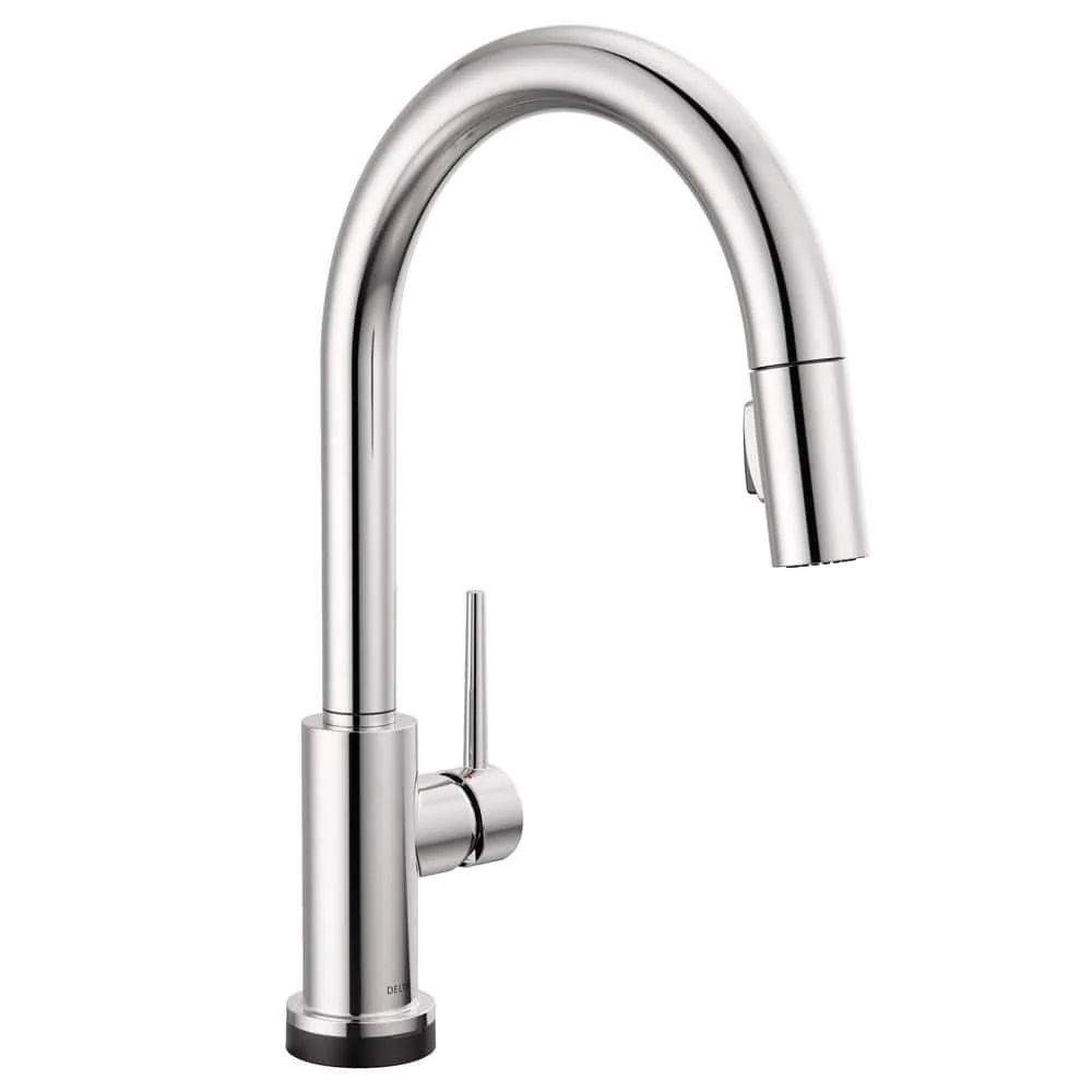 Delta Trinsic Touch2O Single-Handle Pull-Down Kitchen Faucet, Deck Mount, Chrome, 16.19 in Height