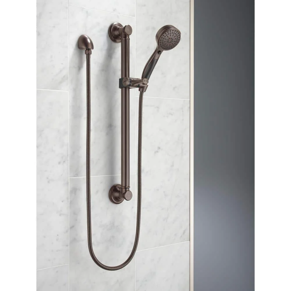 Delta Universal Showering Components Venetian Bronze 9-Spray Handheld Shower with 24-in Slide/Grab Bar, 1.75 GPM (6.6 LPM) - Image 2