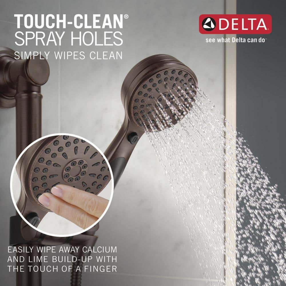 Delta Universal Showering Components Venetian Bronze 9-Spray Handheld Shower with 24-in Slide/Grab Bar, 1.75 GPM (6.6 LPM) - Image 4