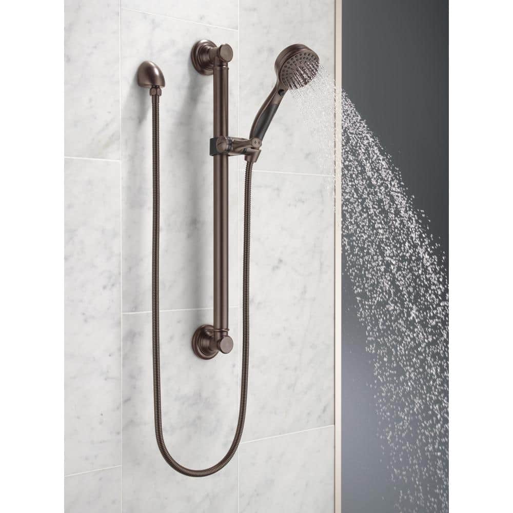 Delta Universal Showering Components Venetian Bronze 9-Spray Handheld Shower with 24-in Slide/Grab Bar, 1.75 GPM (6.6 LPM) - Image 8