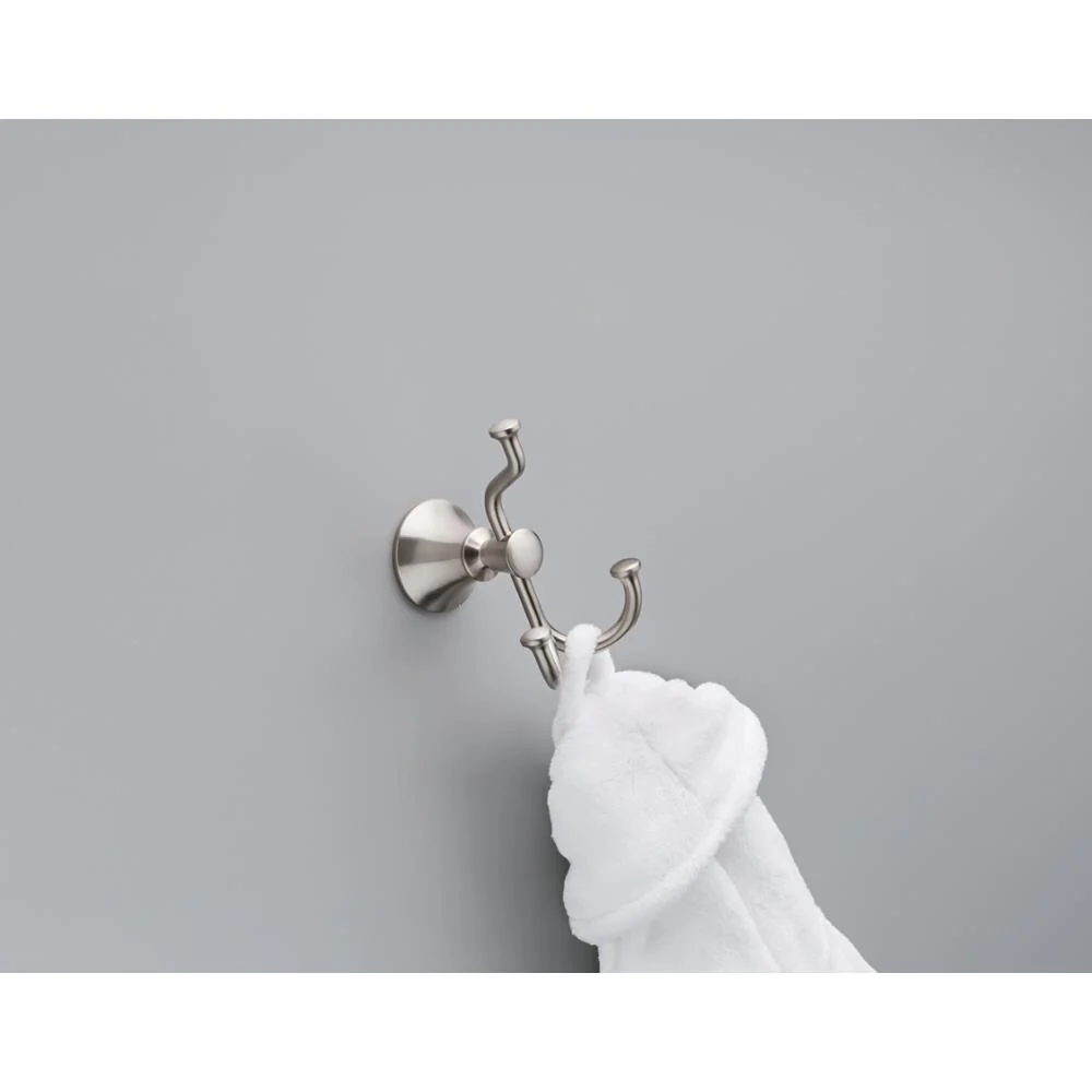 Delta Valdosta Triple Hook Satin Nickel Towel Hook - Image 5