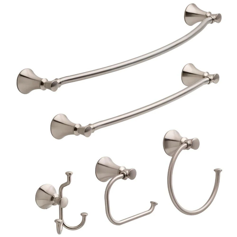 Delta Valdosta Triple Hook Satin Nickel Towel Hook - Image 6