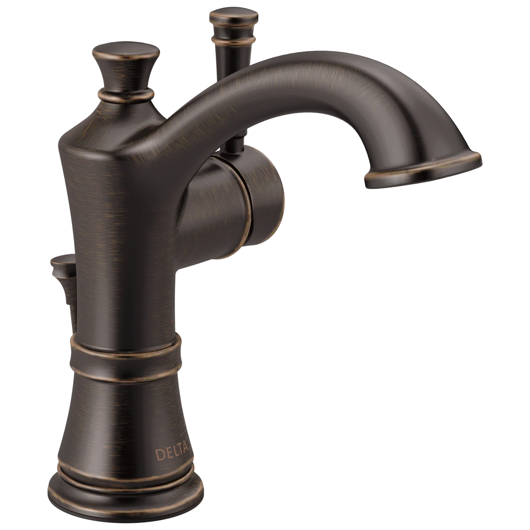 Delta Valdosta Venetian Bronze 1‑Handle Single Hole/4‑in Centerset WaterSense Bathroom Sink Faucet with Drain