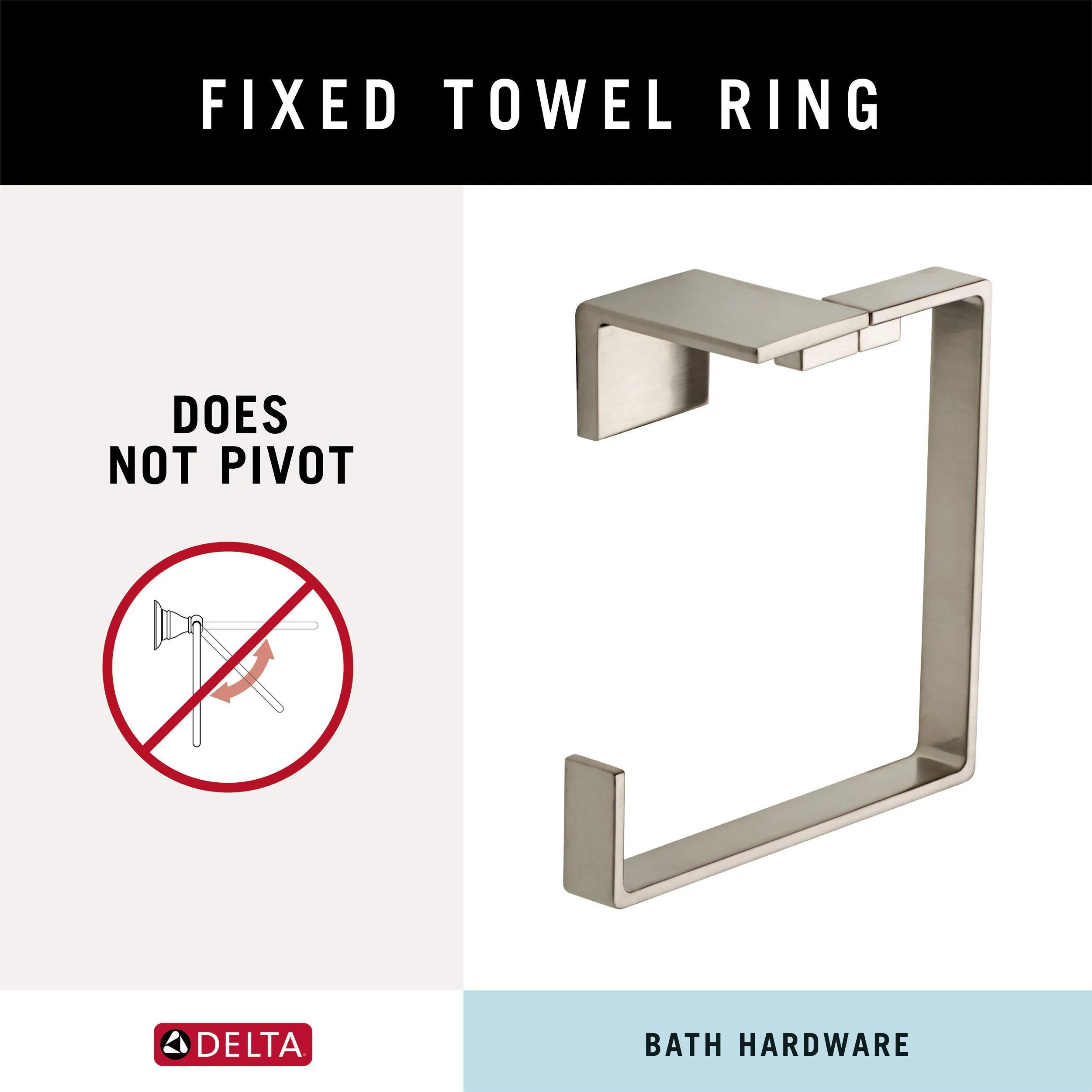 DELTA Vero 4‑Piece Decorative Bathroom Hardware Set, Brilliance Stainless - Image 2