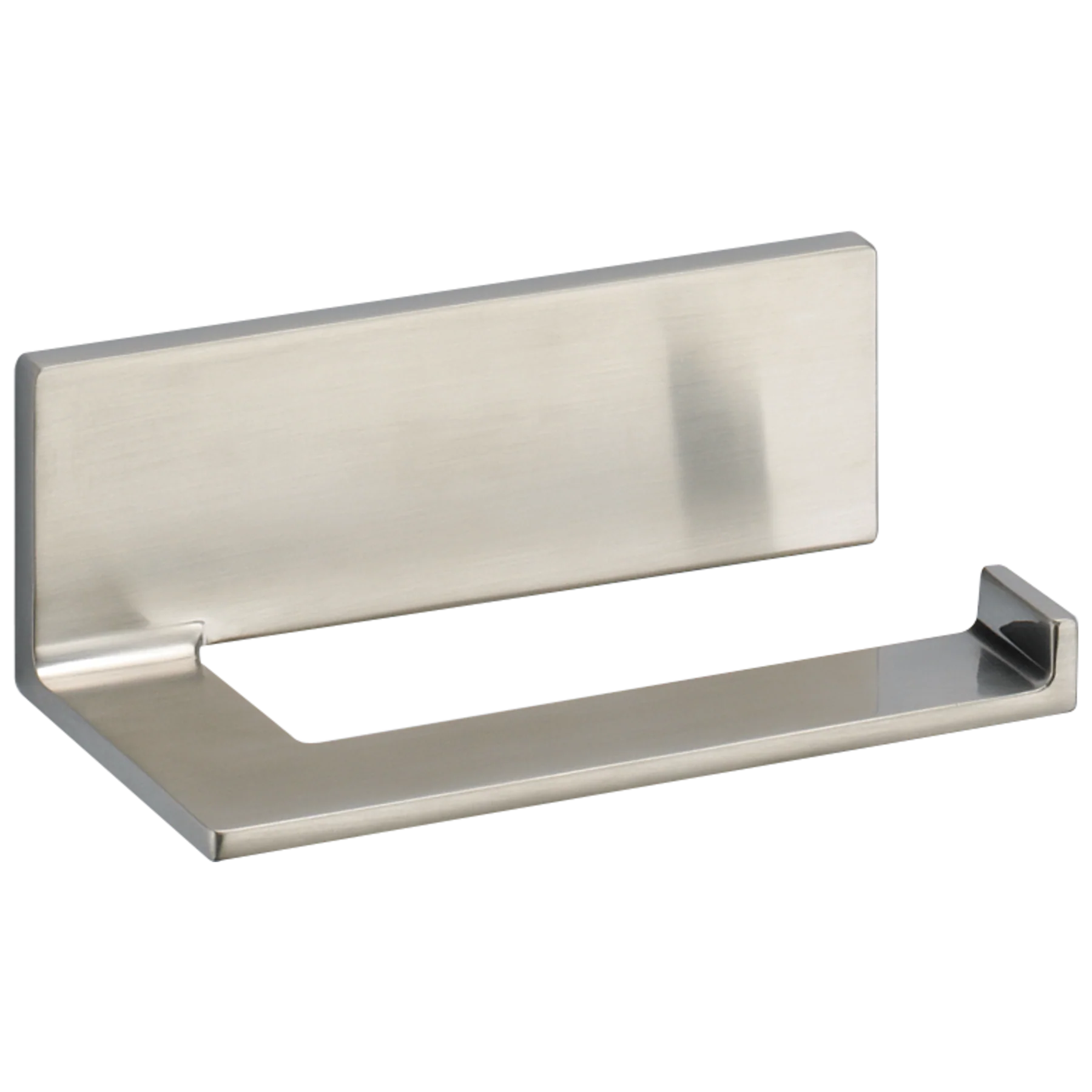Delta Vero Brilliance Stainless Steel Surface-Mount Single Post Toilet Paper Holder, 2-7/32 in H x 3-5/8 in D x 6 in W