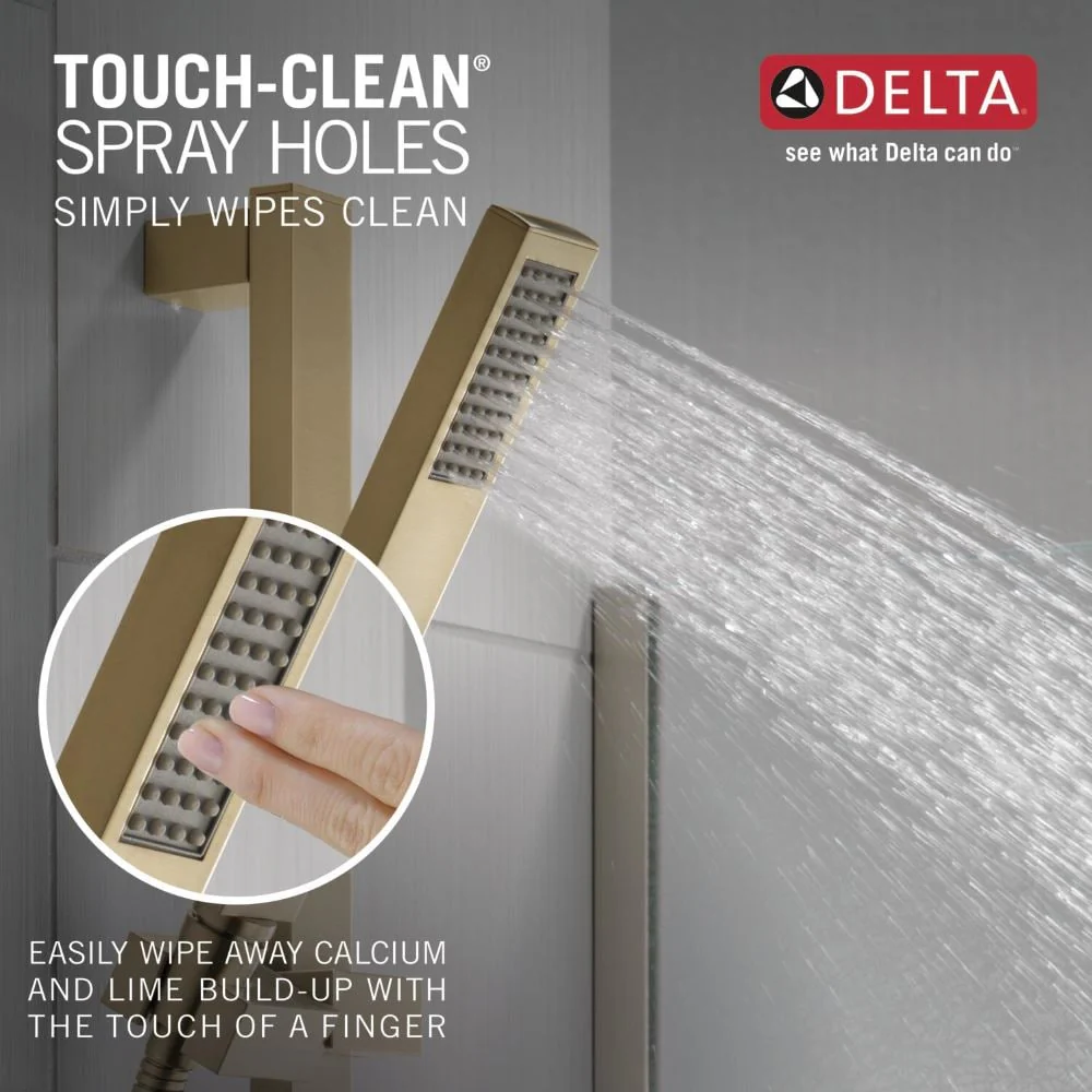 Delta Vero Champagne Bronze 1‑Spray Handheld Shower with Slide Bar, 1.75 GPM (6.6 LPM) - Image 4