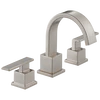 Delta Vero Stainless 2-Handle Widespread WaterSense Bathroom Sink Faucet with Drain - Image 2