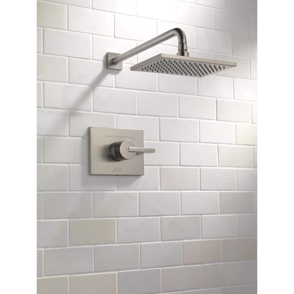 Delta Vero Stainless Single-Handle Raincan Shower Faucet with Pressure Balance, 2.5 GPM - Image 4