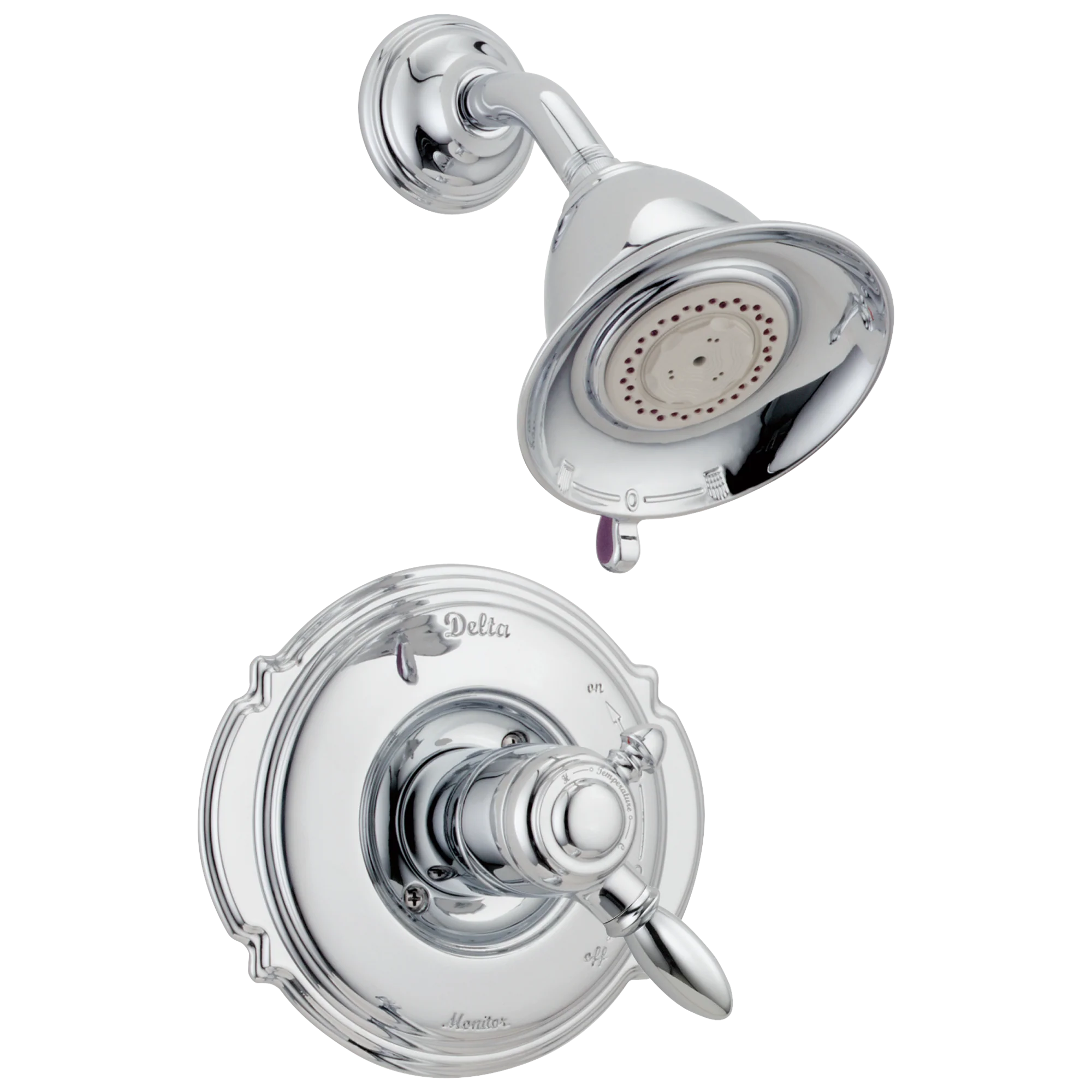 Delta Victorian Chrome 2‑Handle Multi-Function Shower Faucet Trim, 5.5-in Showerhead, T17255