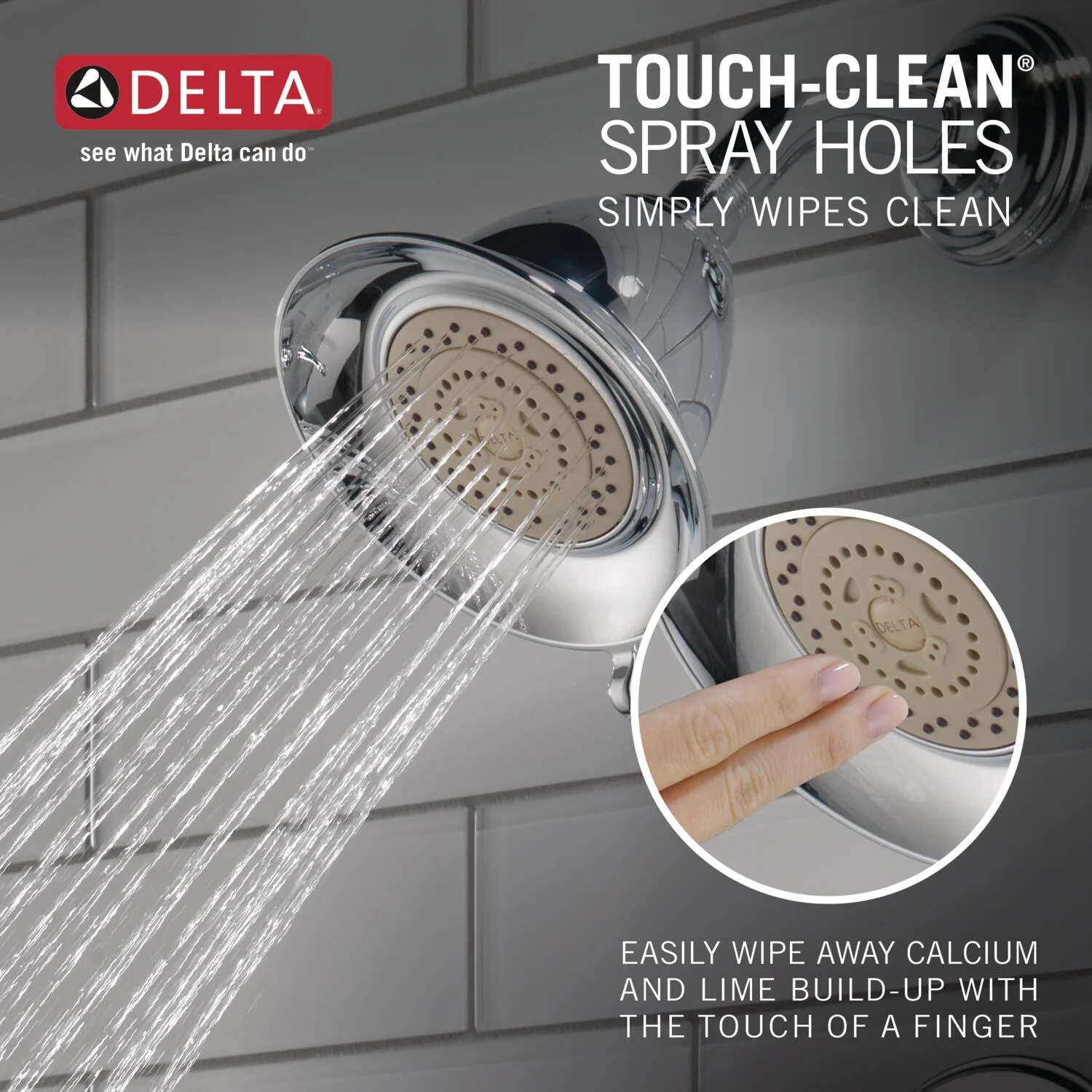 Delta Victorian Chrome 2‑Handle Multi-Function Shower Faucet Trim, 5.5-in Showerhead, T17255 - Image 4
