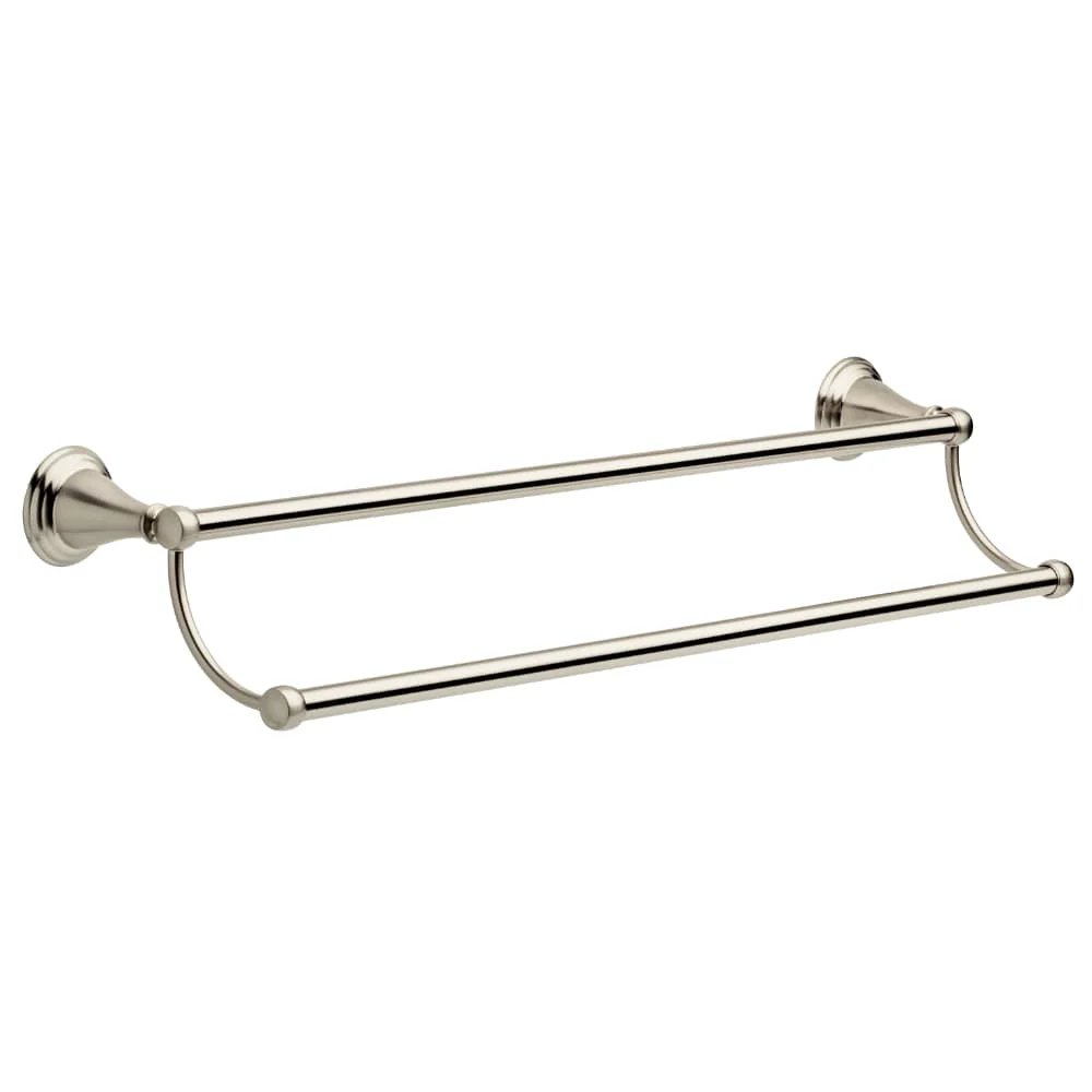 Delta Windemere 24-in Brushed Nickel Wall Mount Double Towel Bar