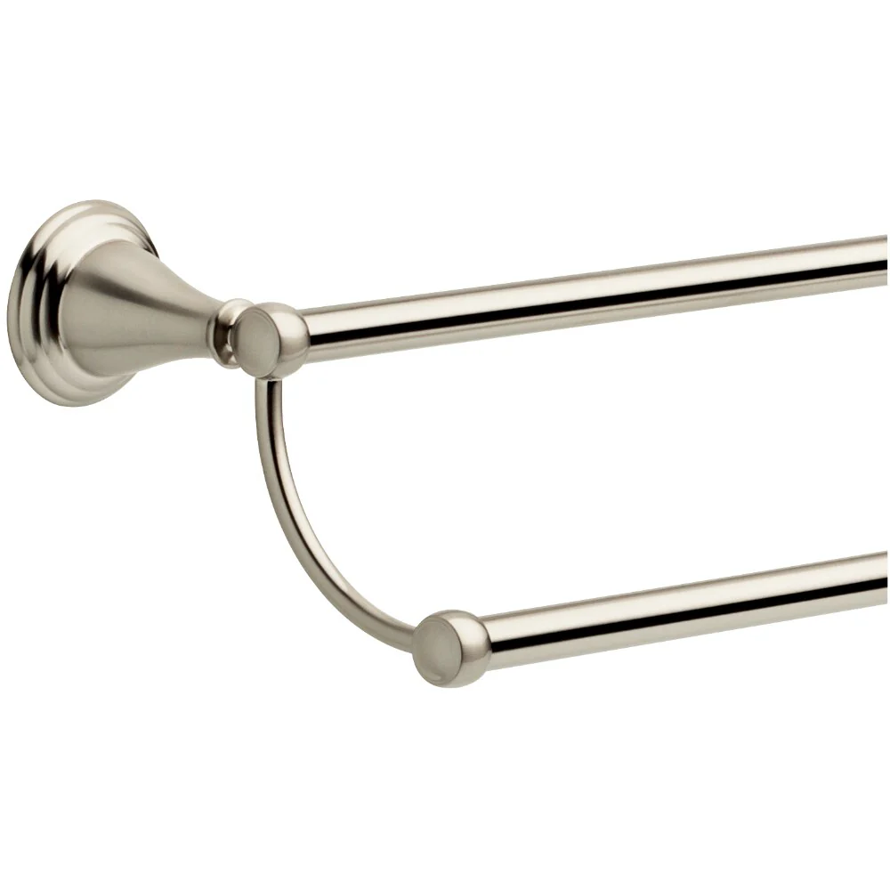 Delta Windemere 24-in Brushed Nickel Wall Mount Double Towel Bar - Image 4