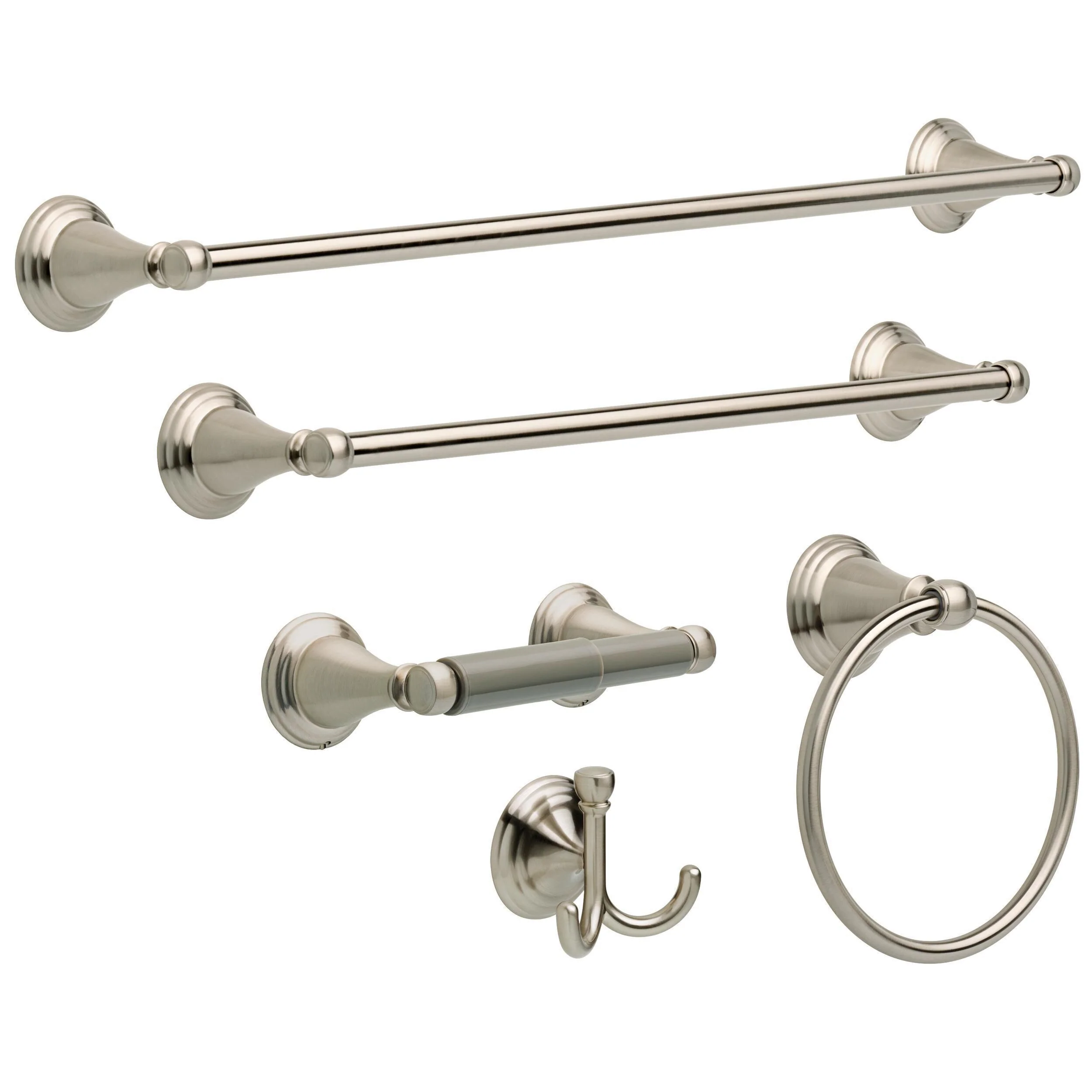 Delta Windemere 24-in Brushed Nickel Wall Mount Single Towel Bar - Image 4