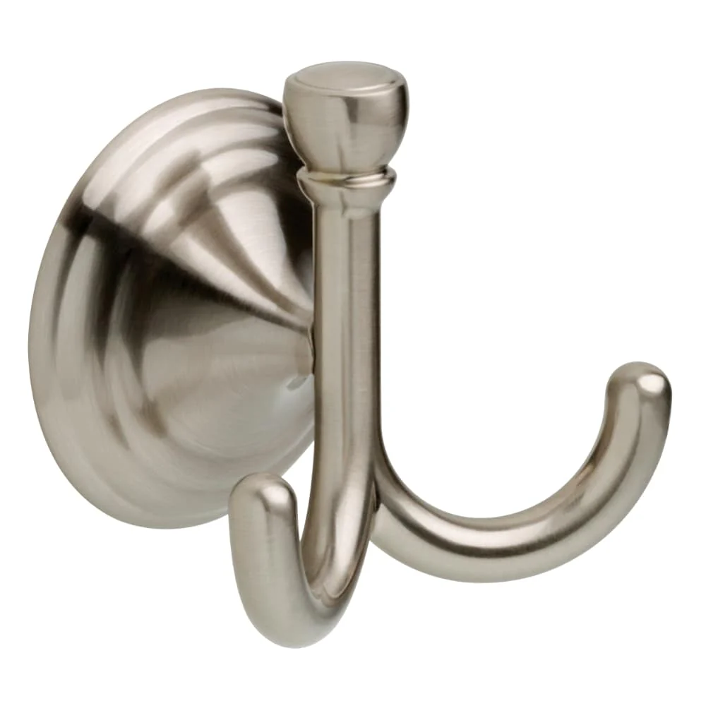 Delta Windemere Double Hook Brushed Nickel Towel Hook