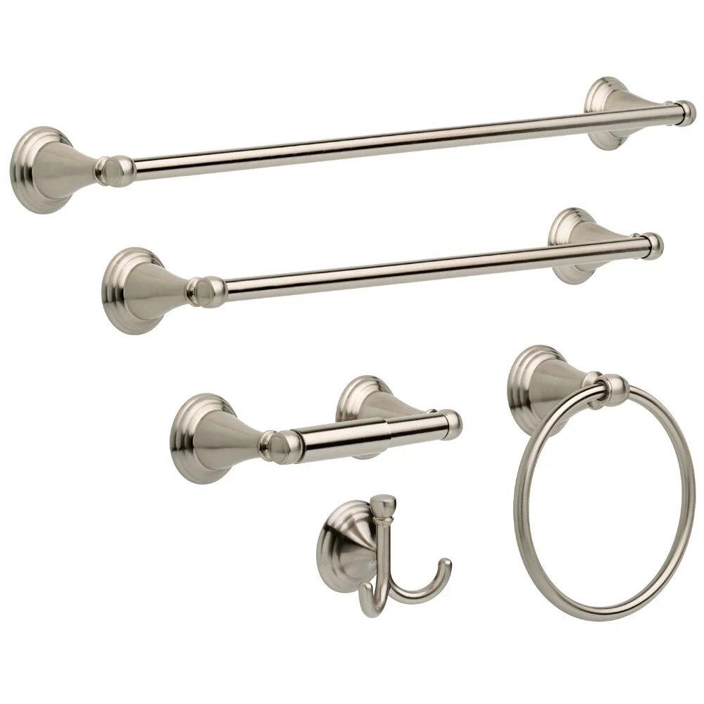 Delta Windemere Double Hook Brushed Nickel Towel Hook - Image 3