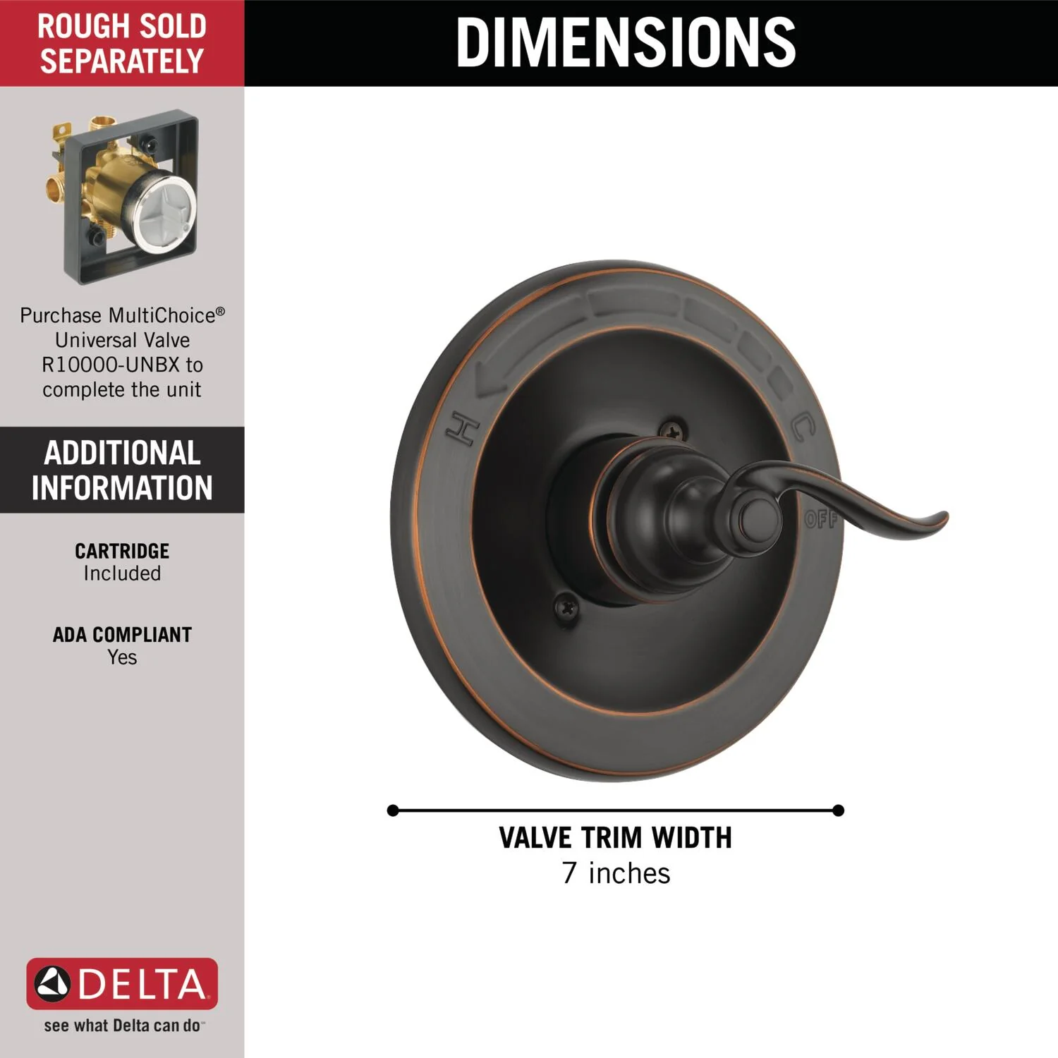 Delta Windemere Oil Rubbed Bronze 1-Handle Shower Faucet Trim Kit - Image 4