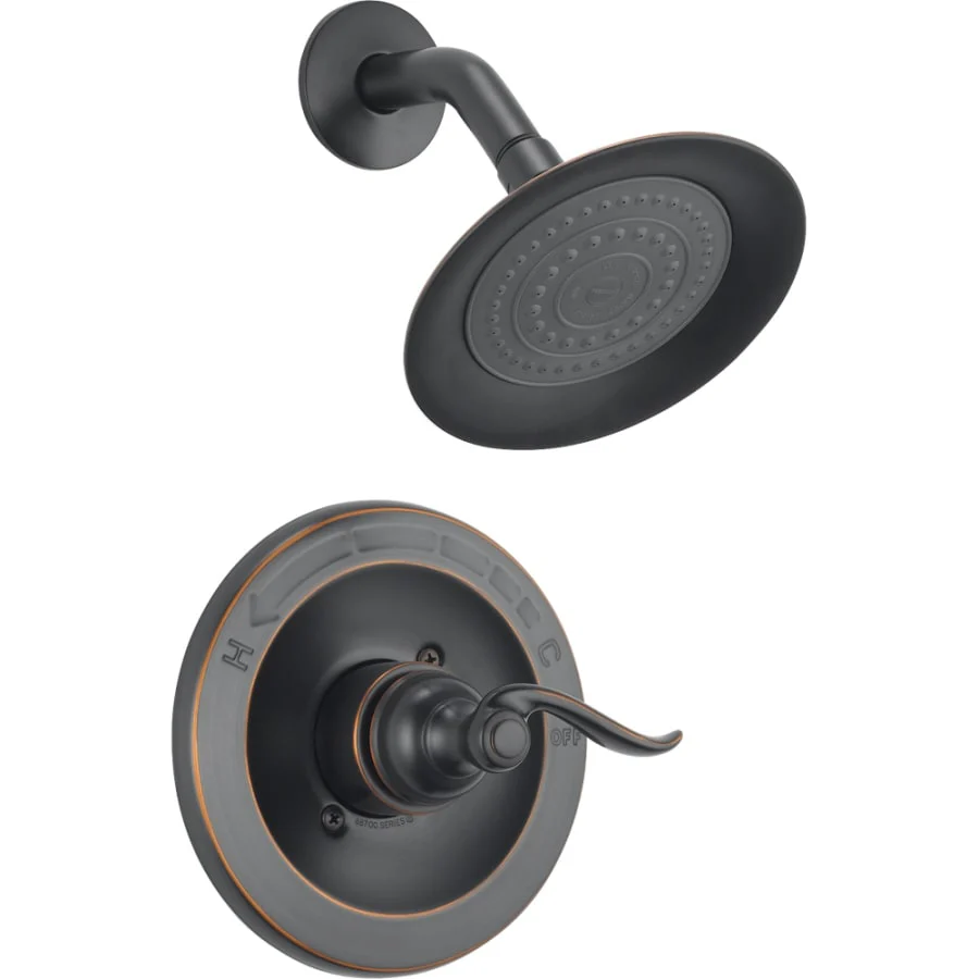 Delta Windemere Oil Rubbed Bronze 1-Handle Shower Faucet with Valve, 6-in Single-Function Head