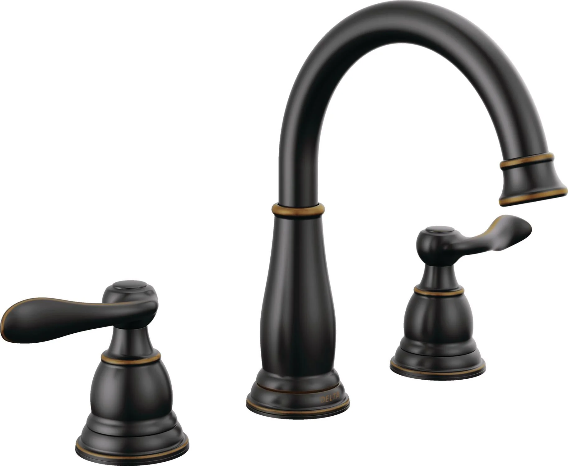 Delta Windemere Oil-Rubbed Bronze 2-Handle Widespread WaterSense Bathroom Sink Faucet with Drain - Image 2