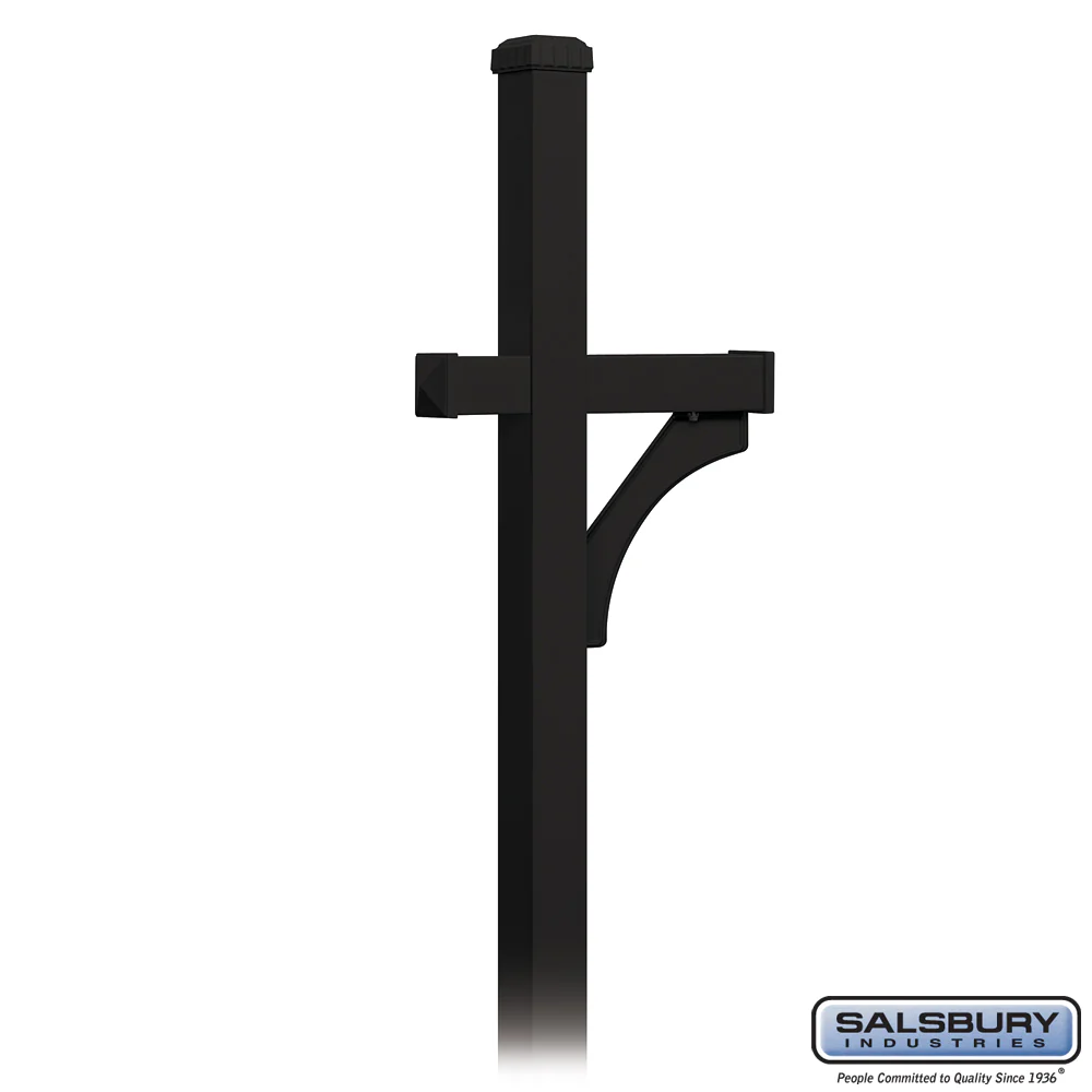 Deluxe In-Ground Mailbox Post - Black