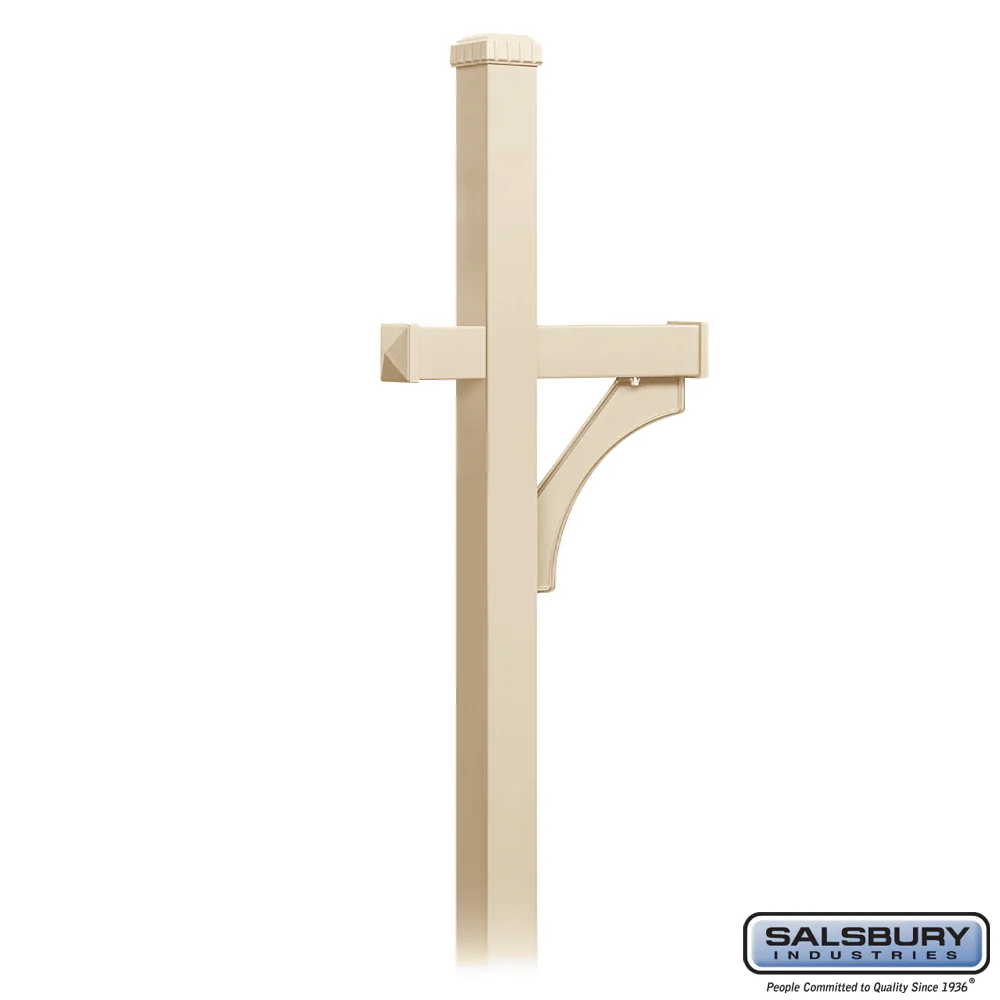 Deluxe Mailbox Post - 1 Sided - In-Ground Mounted - Sandstone