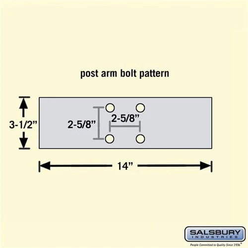 Deluxe Mailbox Post - 1 Sided - In-Ground Mounted - Black - Image 3