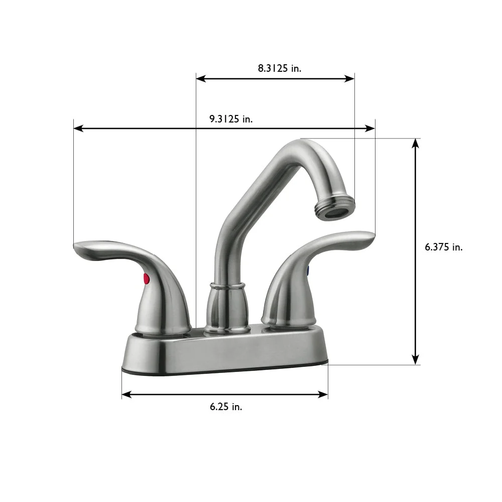 Design House Ashland Satin Nickel 2-handle Deck-mount Utility Faucet - Image 3