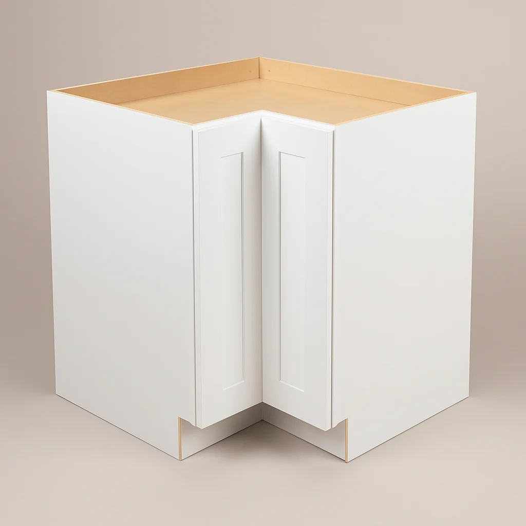 Design House Brookings Lazy Susan Corner Base Kitchen Cabinet in White