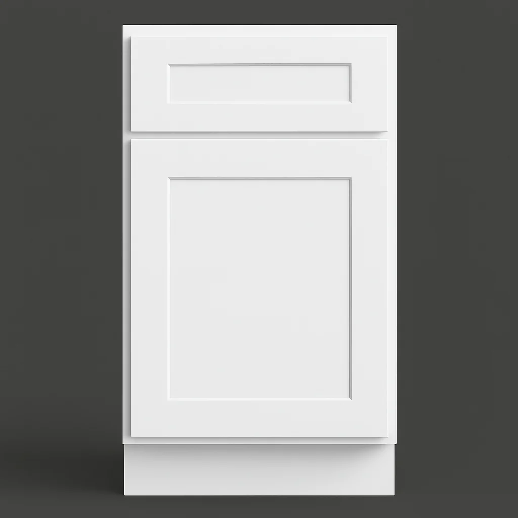 Design House Brookings Shaker Base Kitchen Cabinet, Solid Wood, White Finish