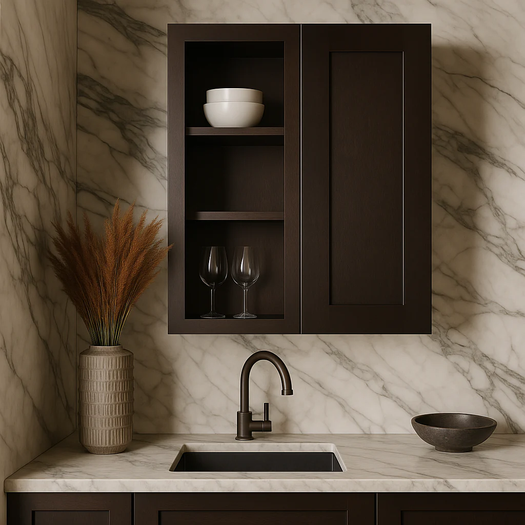 Design House Brookings Shaker Blind Wall Kitchen Cabinet in Espresso - Image 3