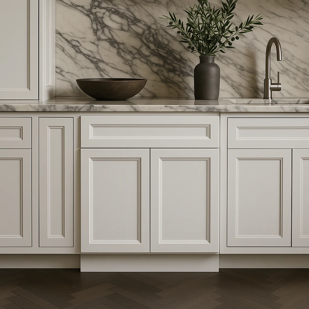 Design House Brookings Solid Wood Shaker Base Kitchen Cabinet, White - Image 2