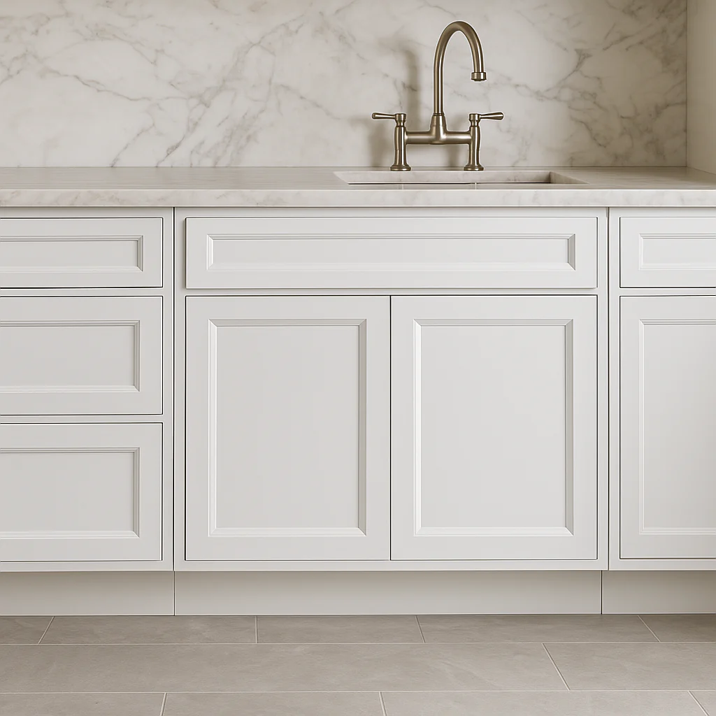 Design House Brookings Solid Wood Shaker Base Kitchen Cabinet, White - Image 3