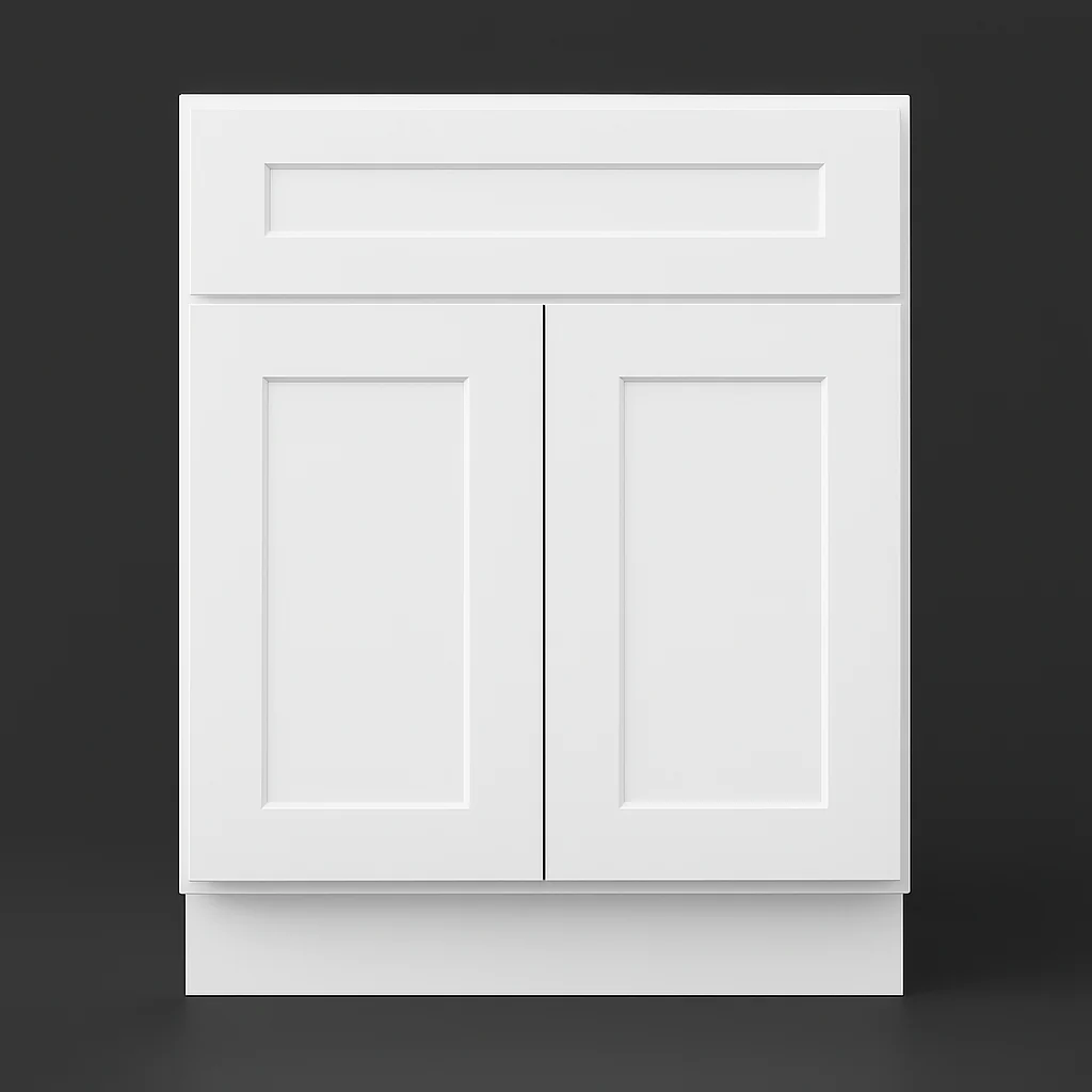 Design House Brookings Solid Wood Shaker Base Kitchen Cabinet, White Finish