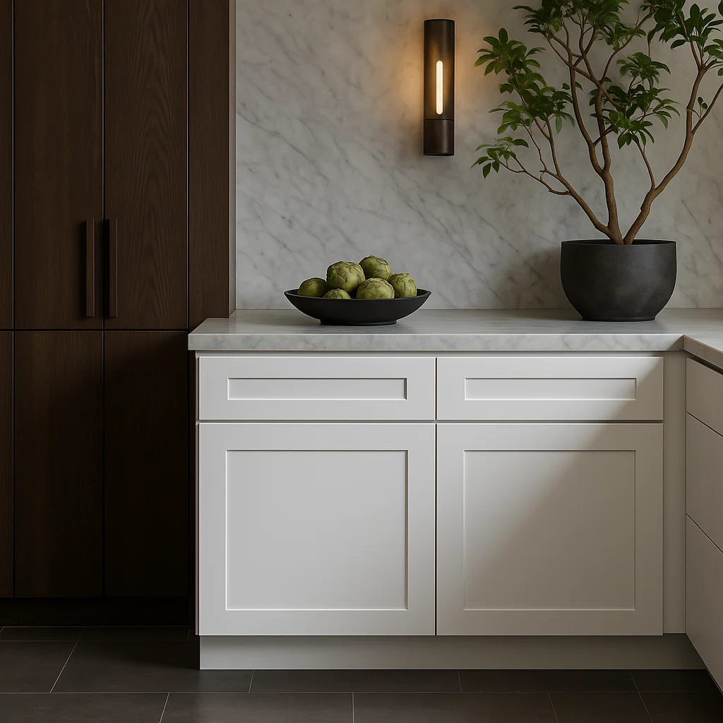 Design House Brookings White Shaker Base Kitchen Cabinet - 48x34.5x24 in. - Image 3