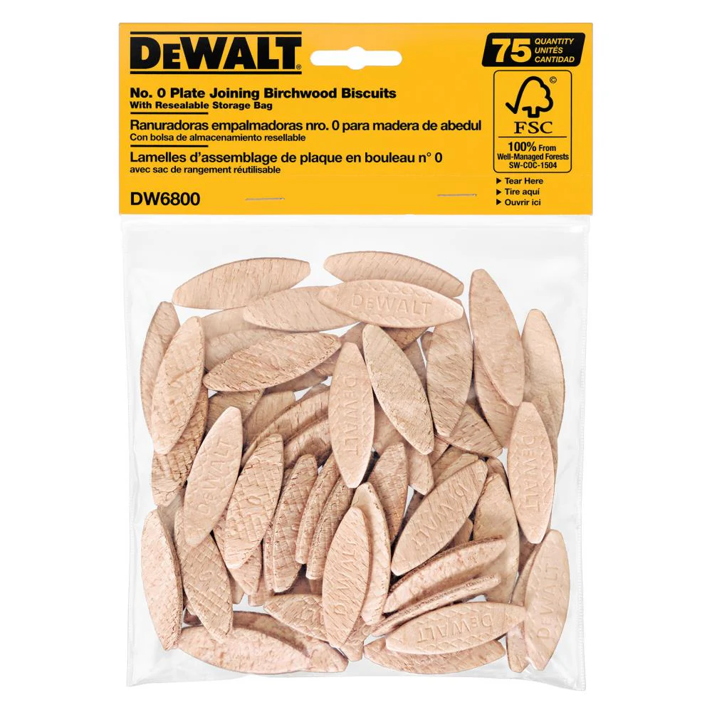 DEWALT #0 Size Joining Biscuits (75 Count)