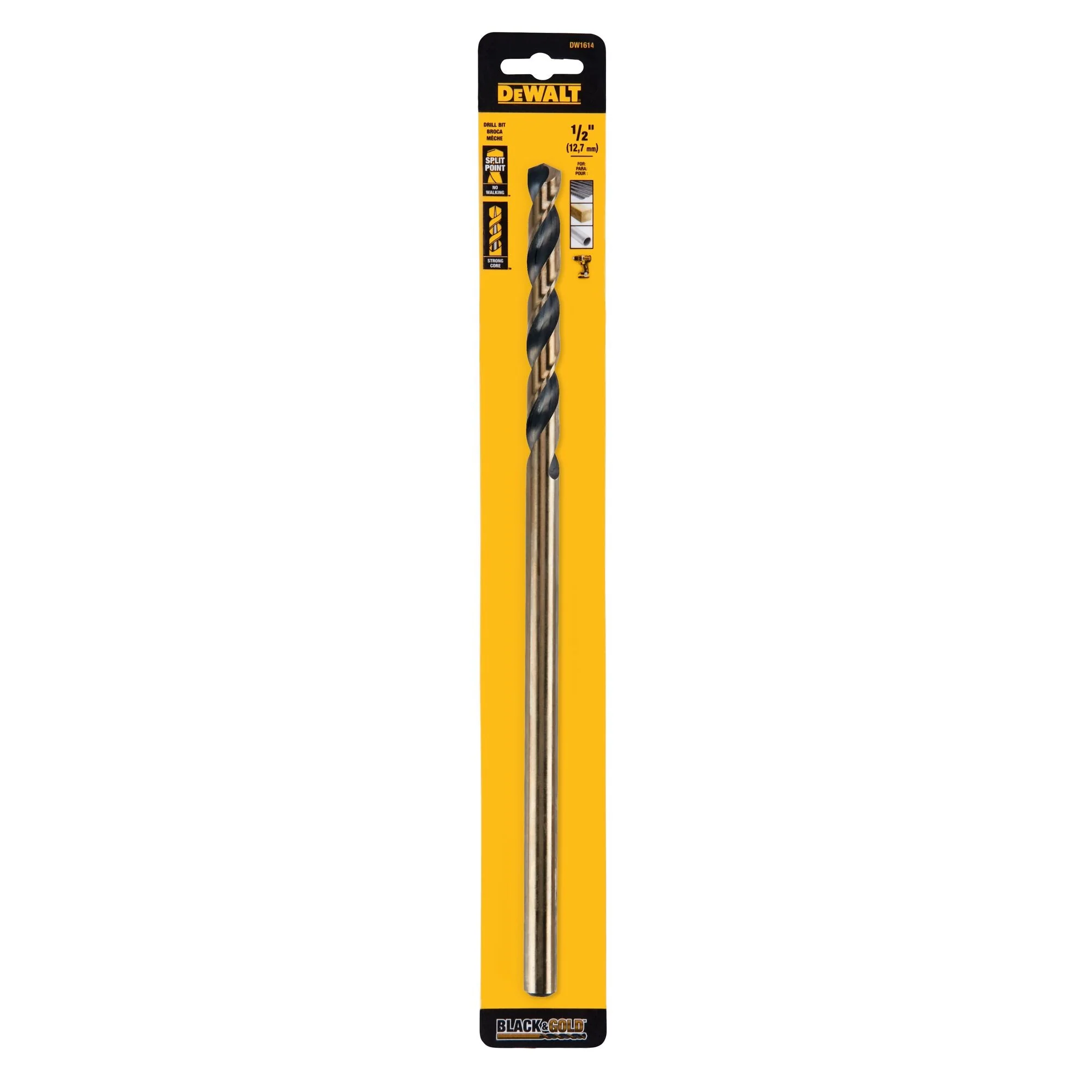 DEWALT 1/2-in x 12-in Black Oxide Coated HSS Twist Drill Bit