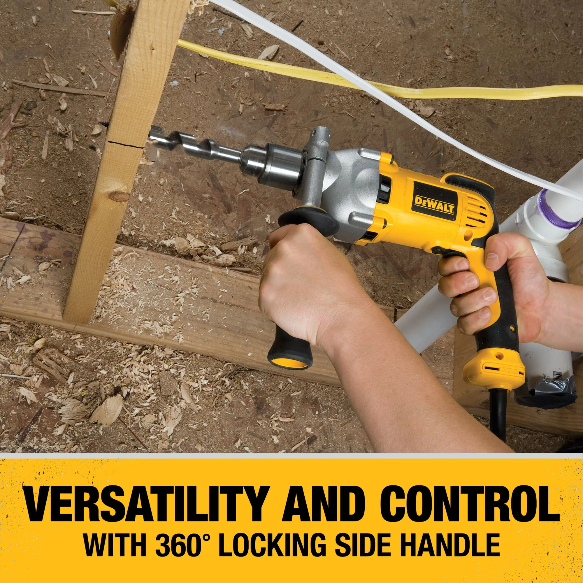 DEWALT 10-Amp 1/2-in Keyed Corded Drill, DWD210G - Image 5