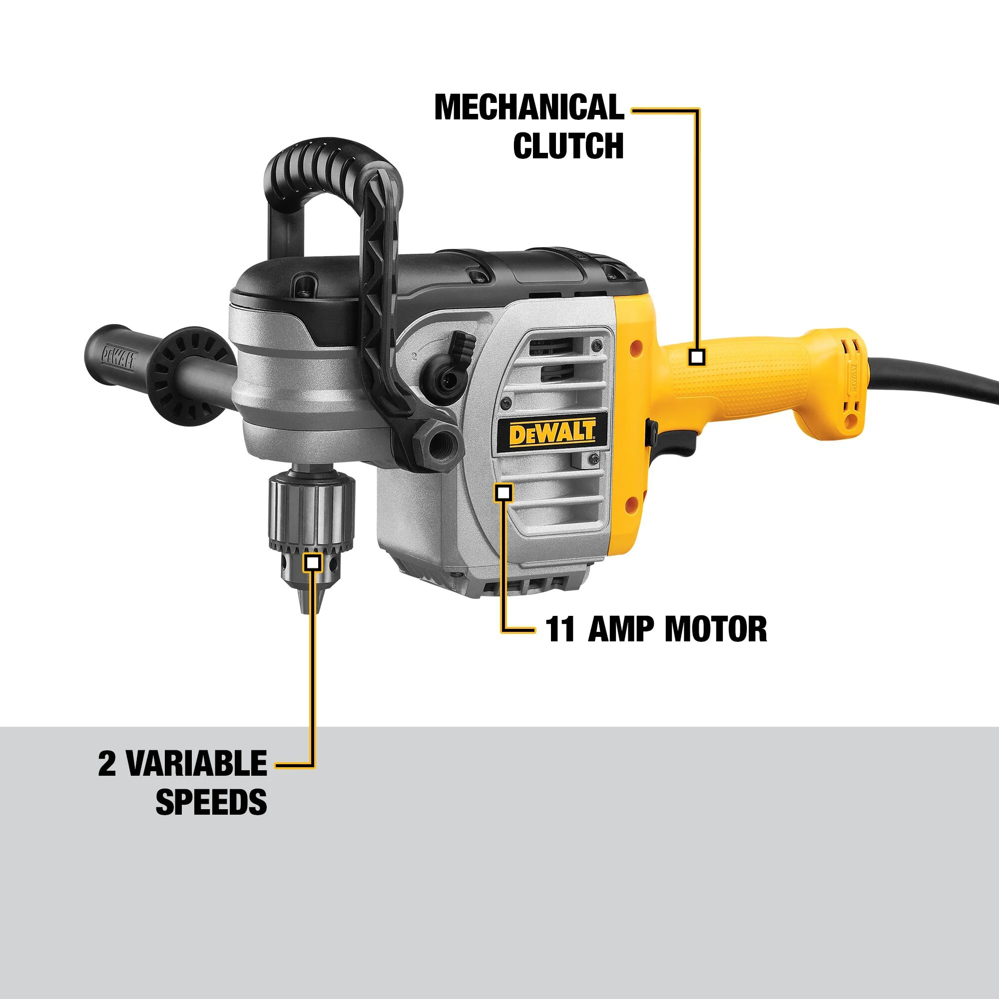 DEWALT 11-Amp 1/2-in Keyed Corded Stud & Joist Drill (DWD450) - Image 2