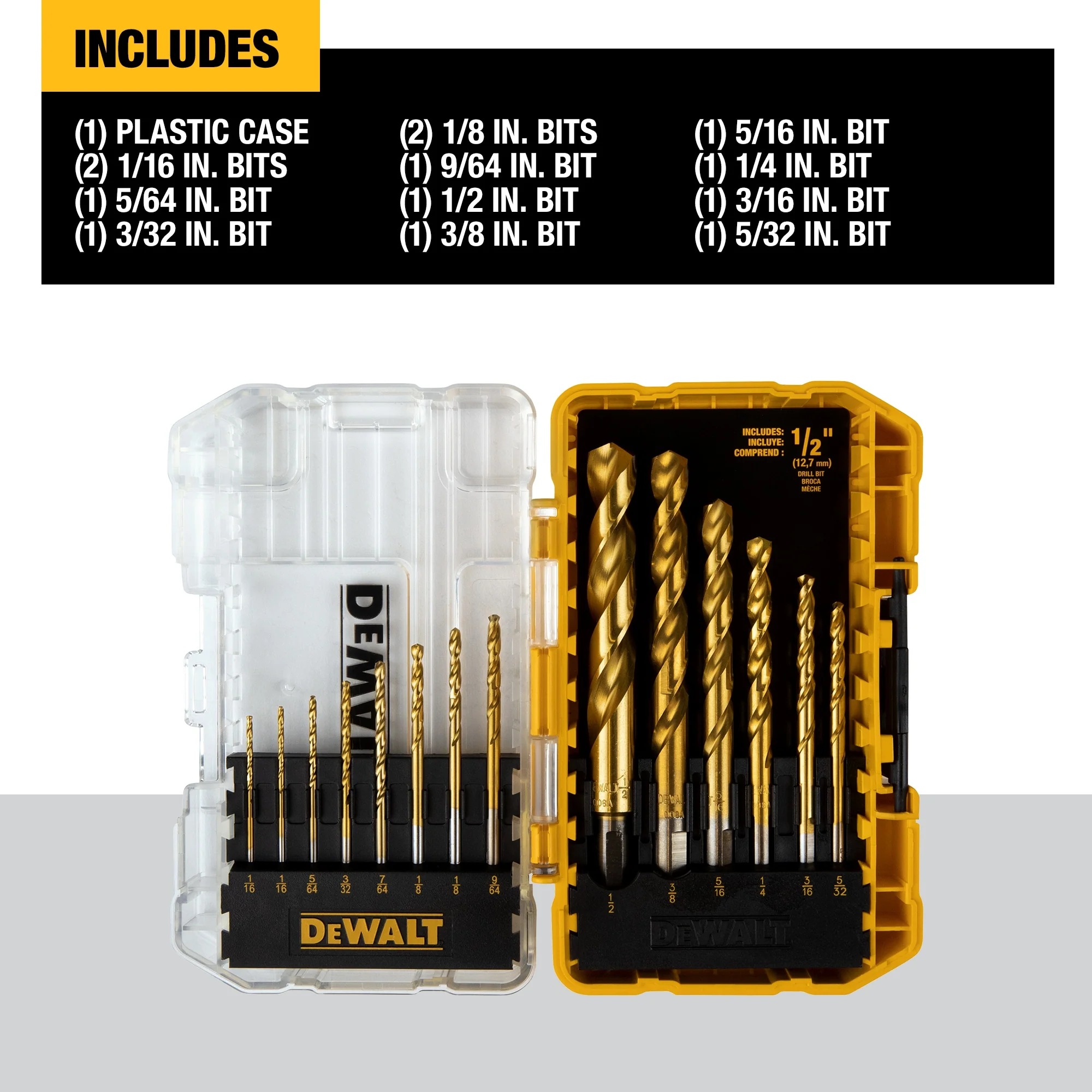 DEWALT 14-Piece Assorted Titanium Twist Drill Bit Set - Image 2