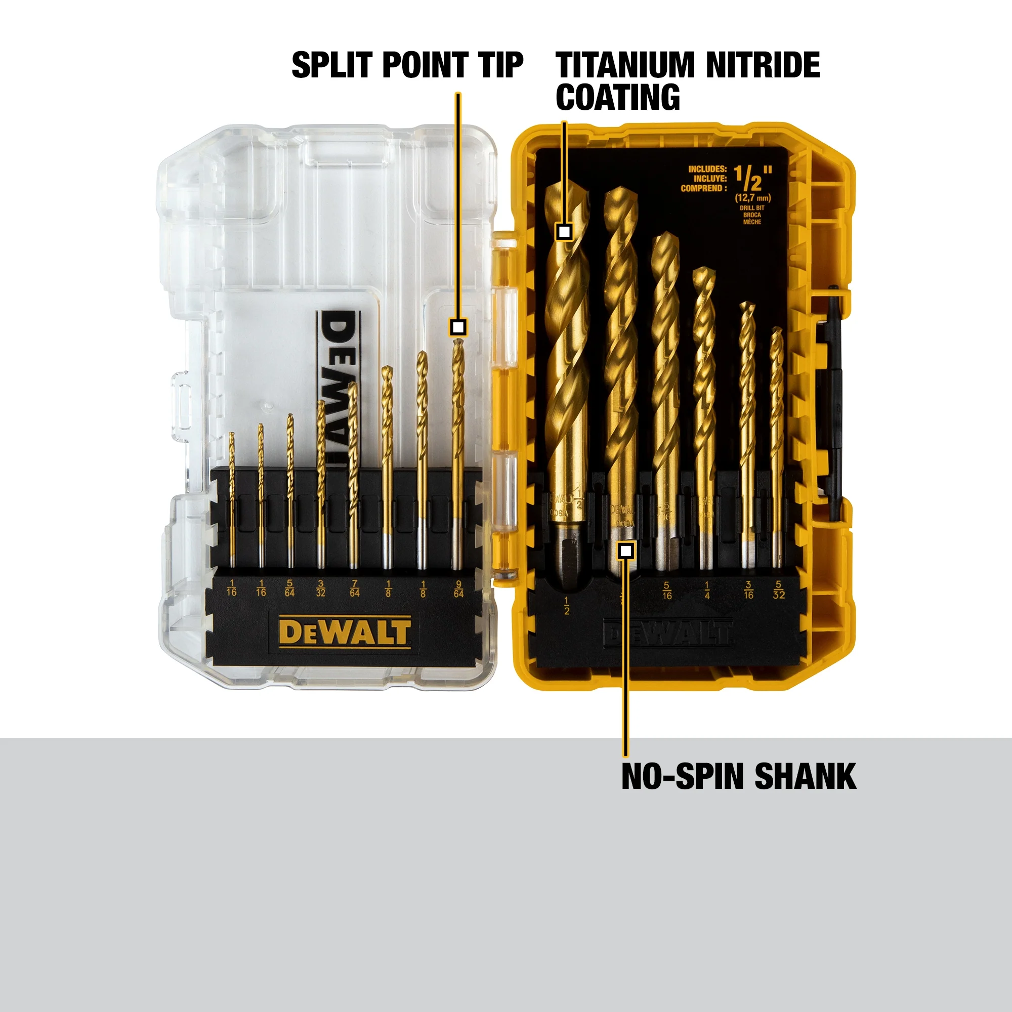 DEWALT 14-Piece Assorted Titanium Twist Drill Bit Set - Image 3