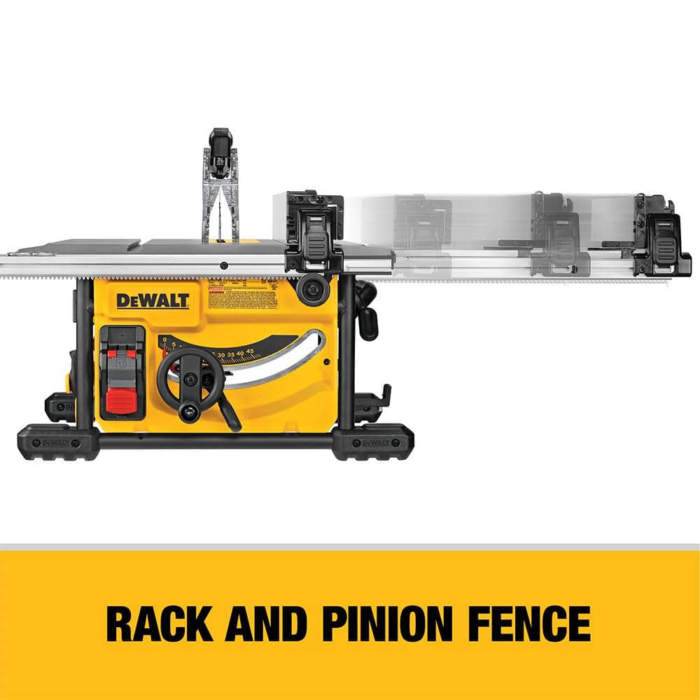 DEWALT 15 Amp Corded 8-1/4 in. Compact Jobsite Table Saw with Compact Table Saw Stand - Image 4