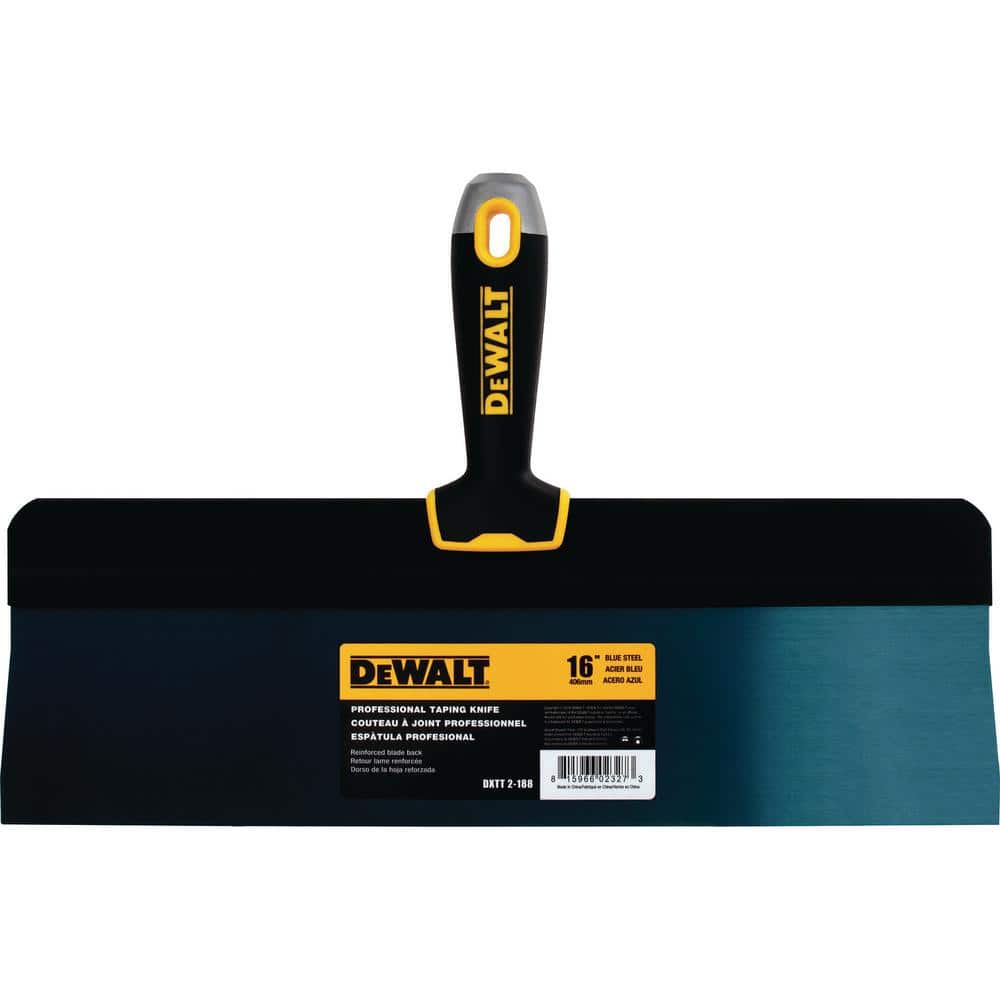 DEWALT 16 in. Blue Steel Big Back Taping Knife with Soft Grip Handle